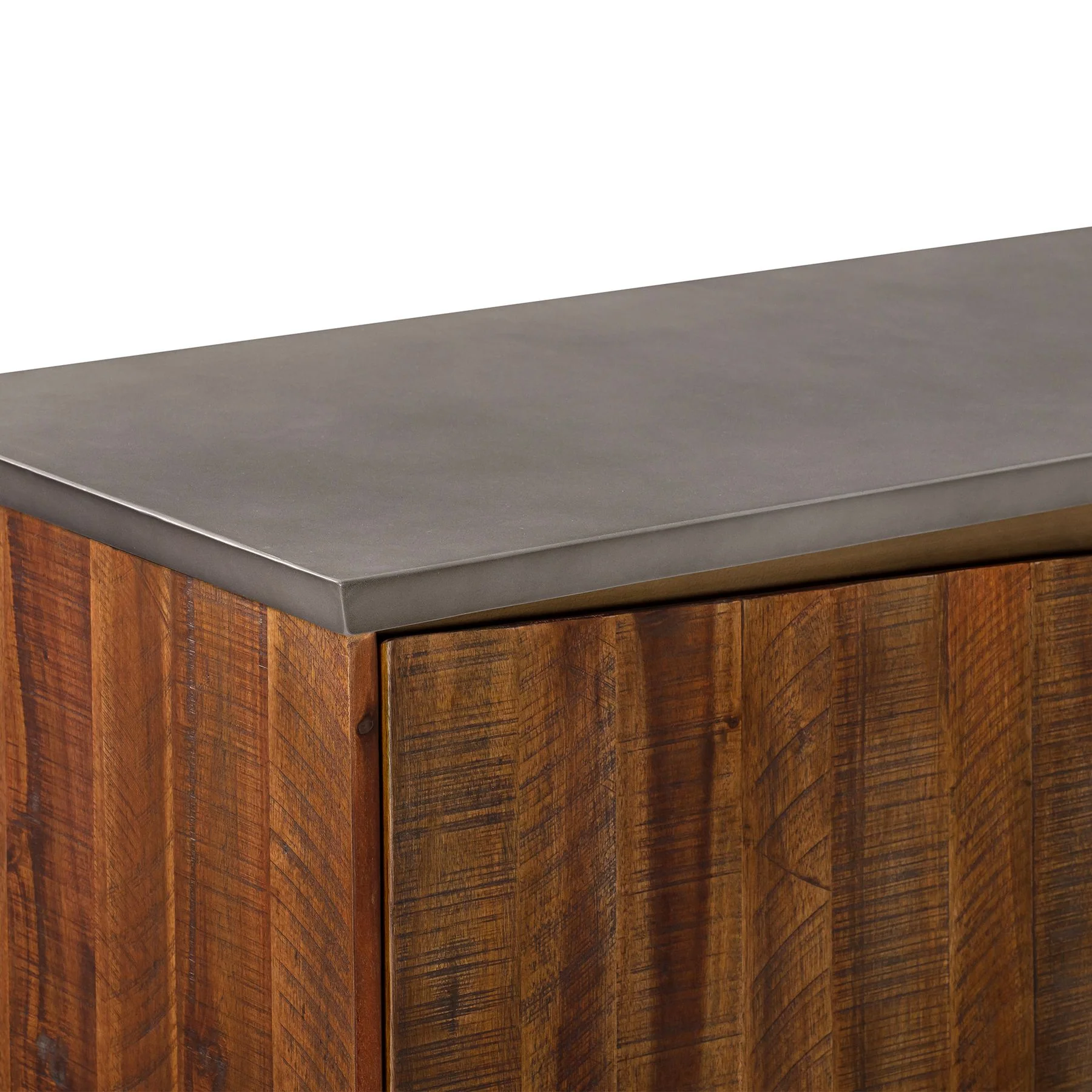 Picadilly 4 Door Sideboard Buffet in Acacia Wood and Concrete - Image 6