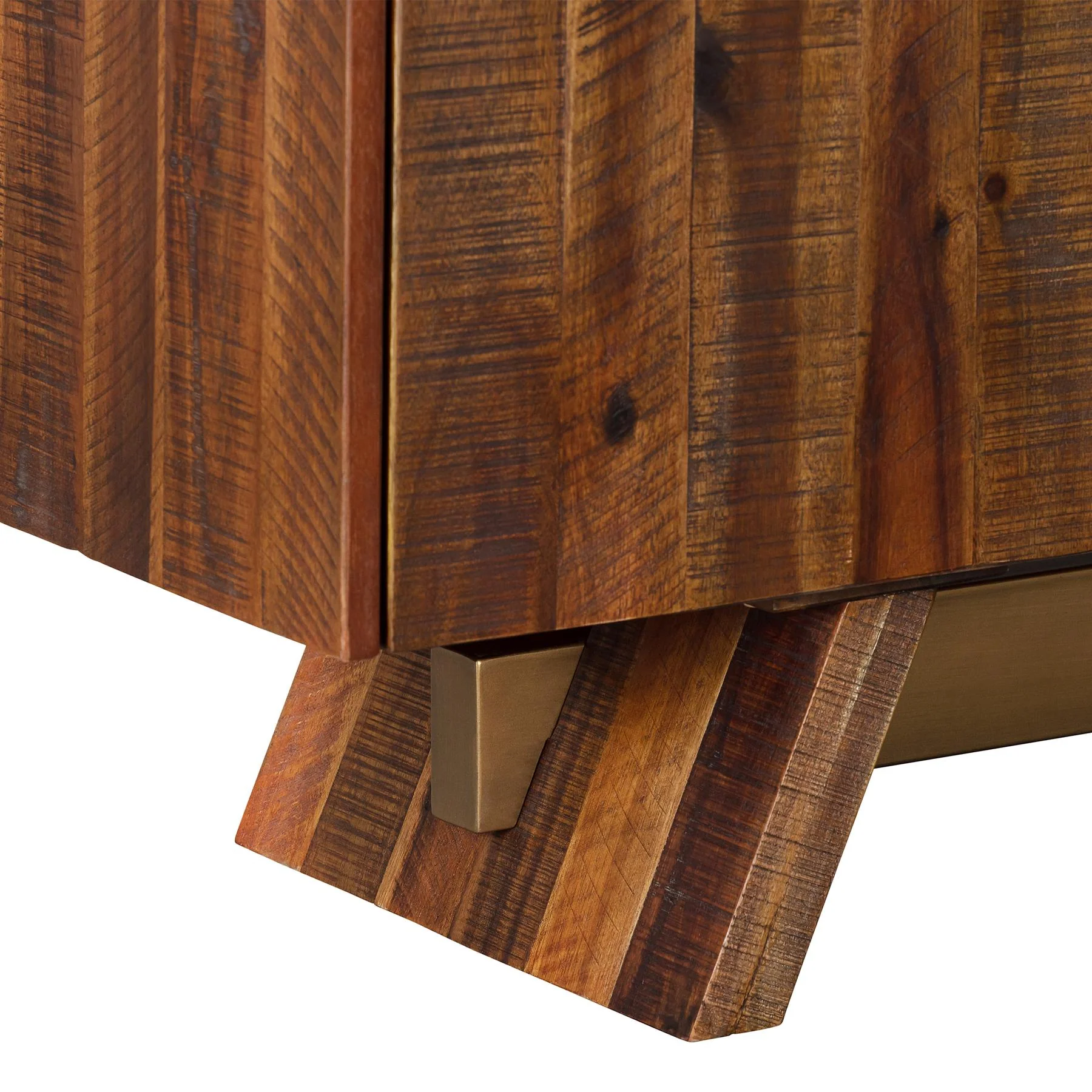 Picadilly 4 Door Sideboard Buffet in Acacia Wood and Concrete - Image 7