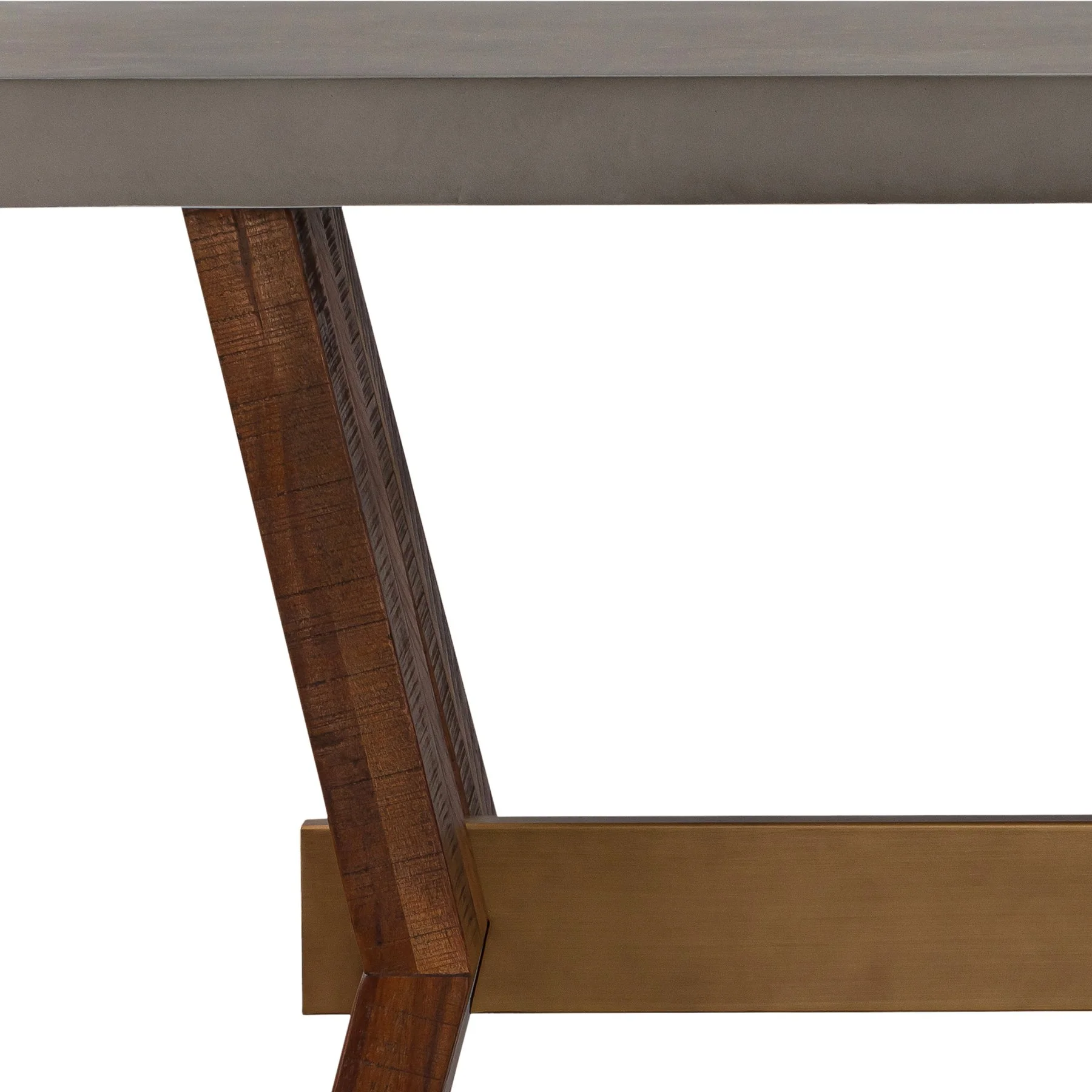 Picadilly Rectangle Console Table in Acacia Wood and Concrete - Image 3
