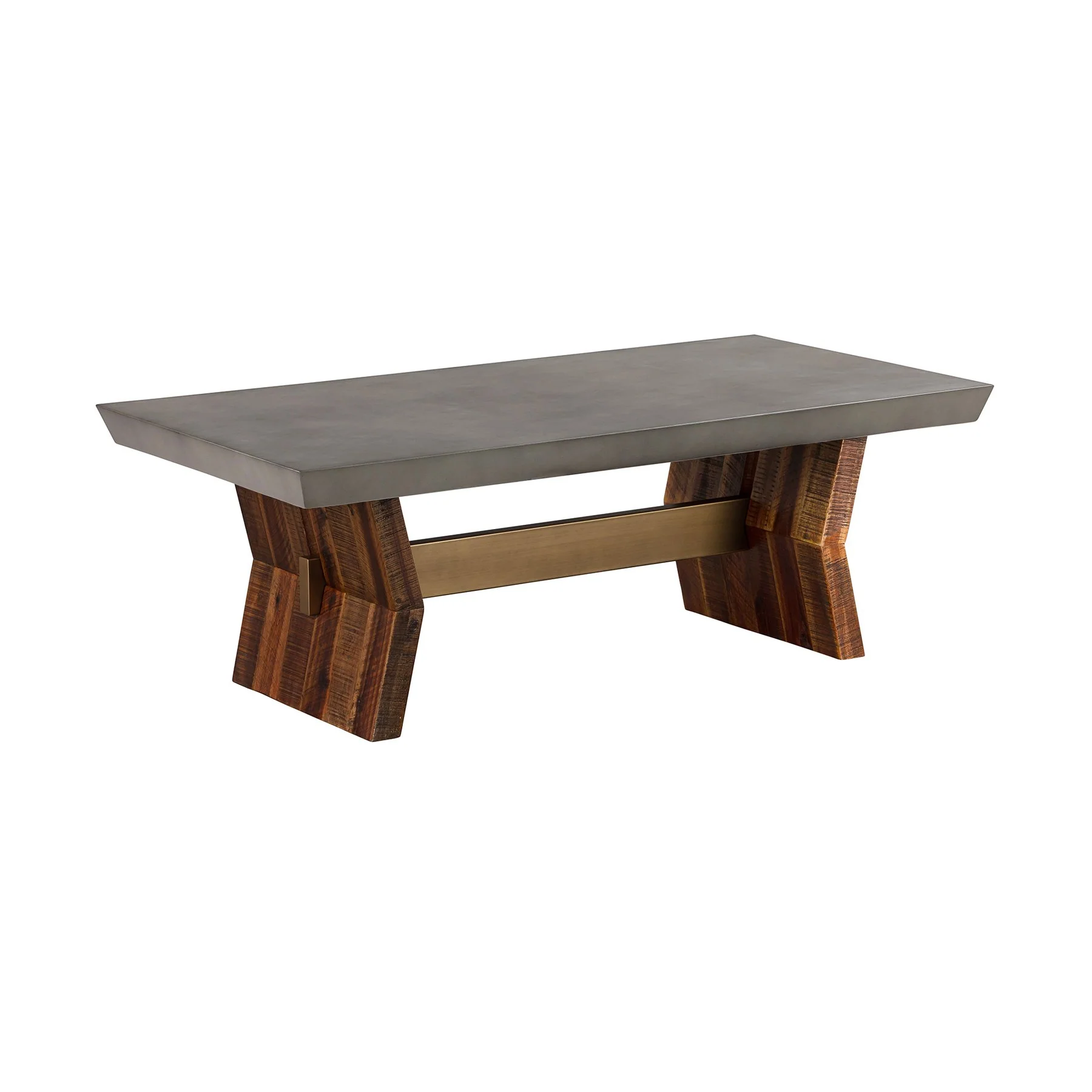 Picadilly Rectangle Dining Table in Acacia Wood and Concrete - Image 2