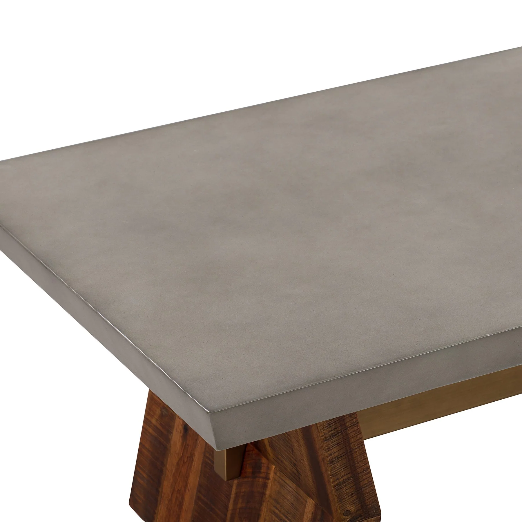 Picadilly Rectangle Dining Table in Acacia Wood and Concrete - Image 4