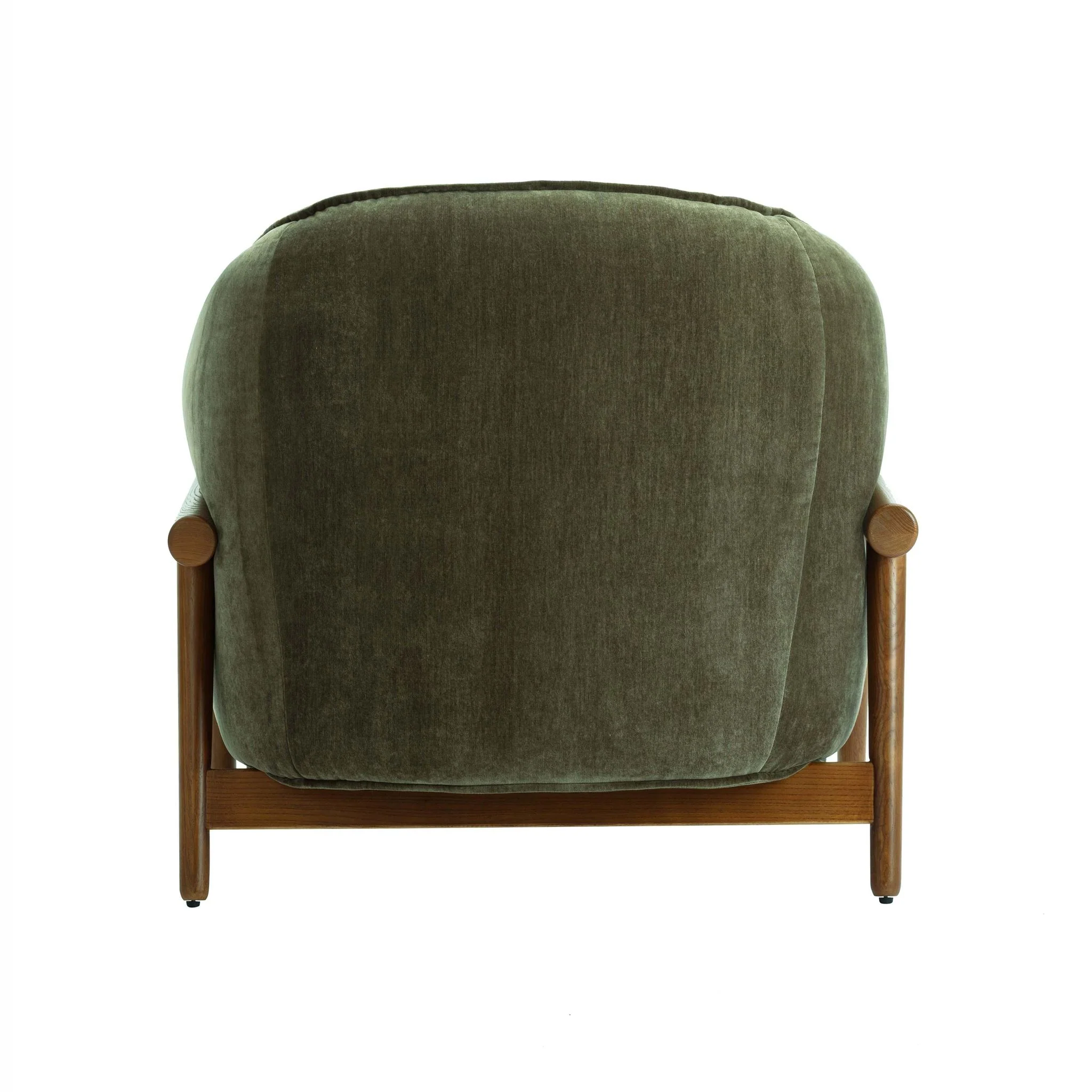 Piedmont Upcycled Chenille Olive Green Accent Chair - Image 4