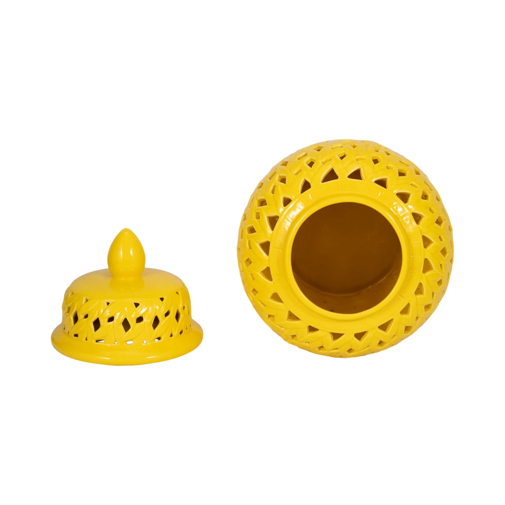 Pierced Yellow Temple Jar 24 - Image 6