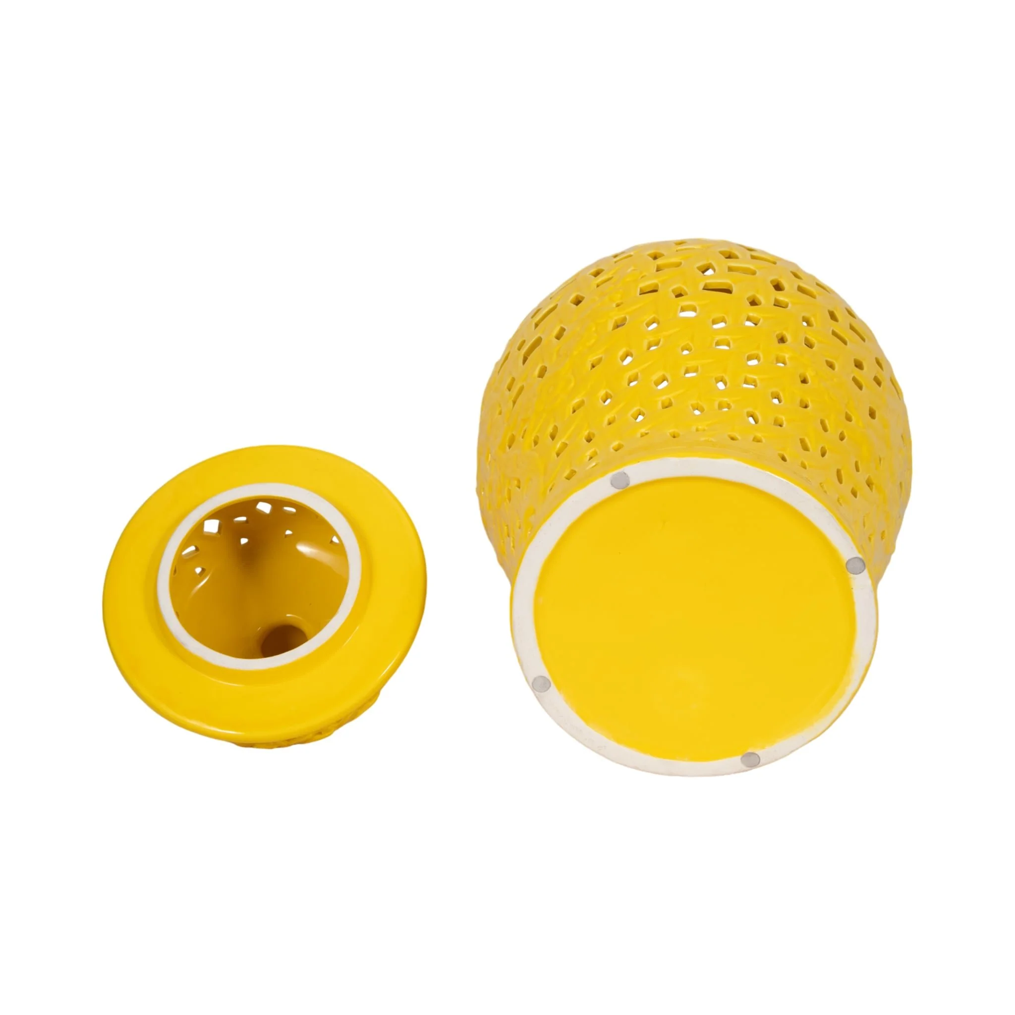 Pierced Yellow Temple Jar 24 - Image 7