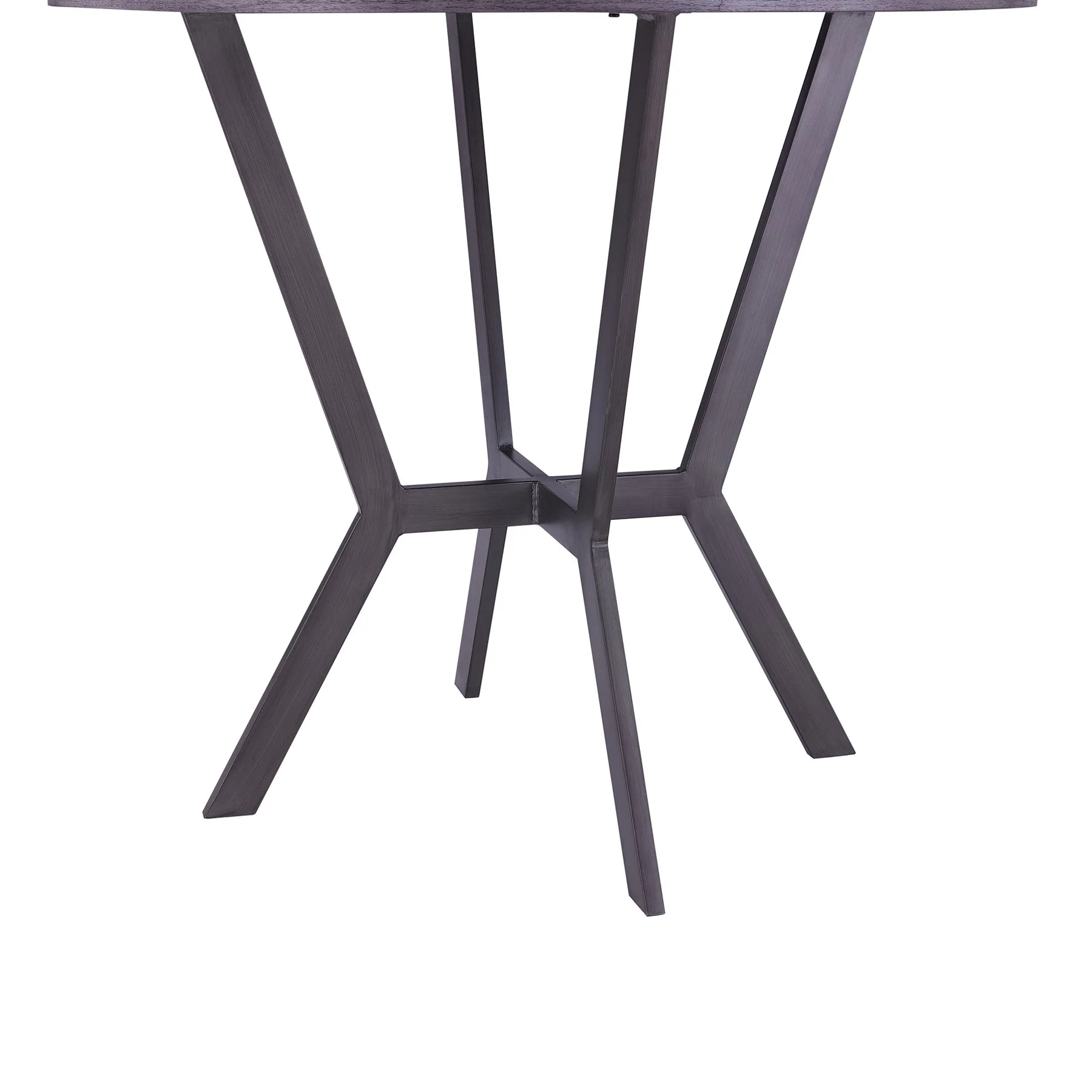 Pike Contemporary Bar Table in Mineral Finish and Gray Walnut Top - Image 2