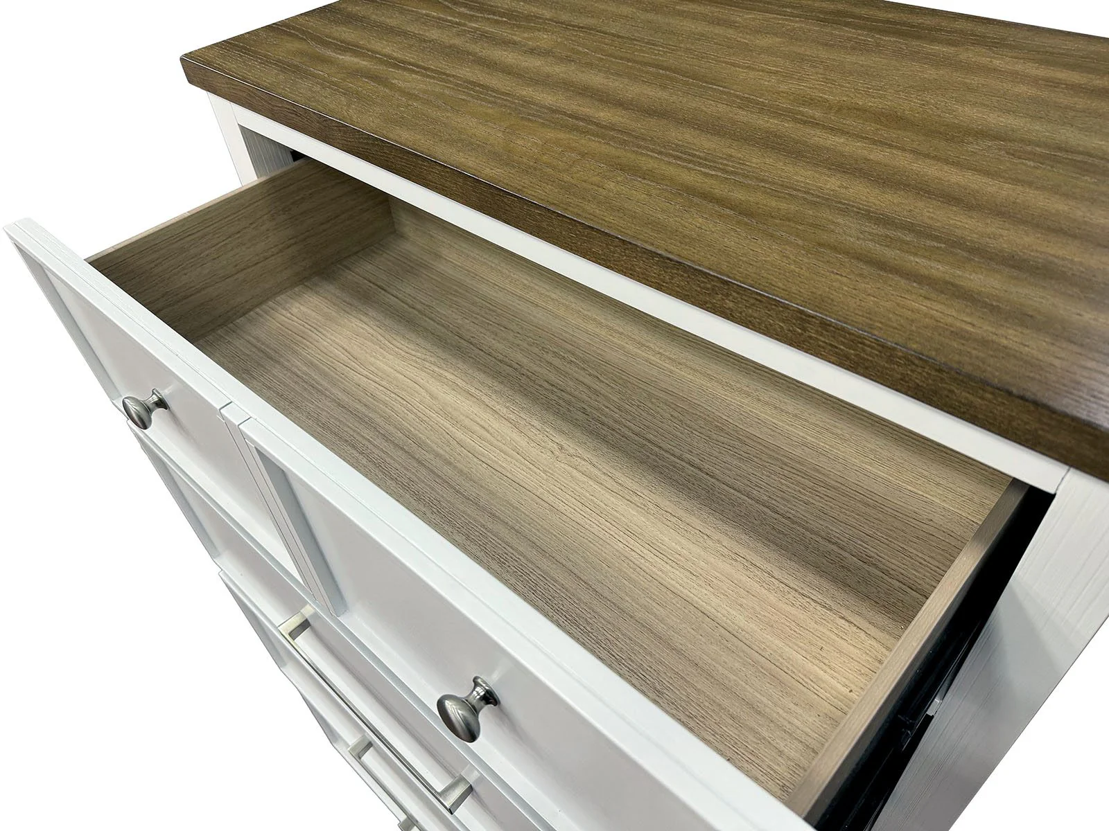 Pinetop Nightstand, White/Dark Brown - Image 5