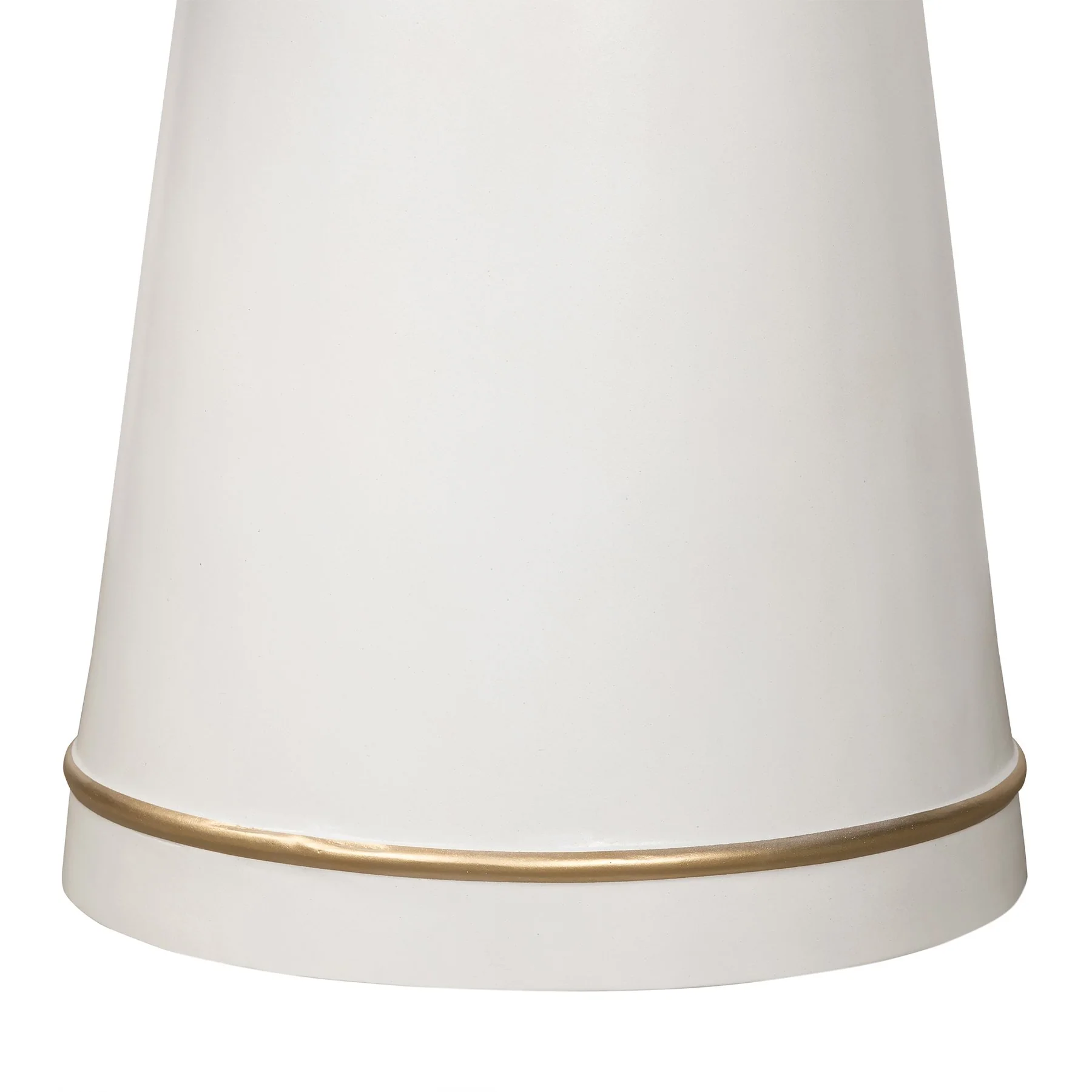 Pinni White Concrete Round Dining Table with Bronze Painted Accent - Image 5