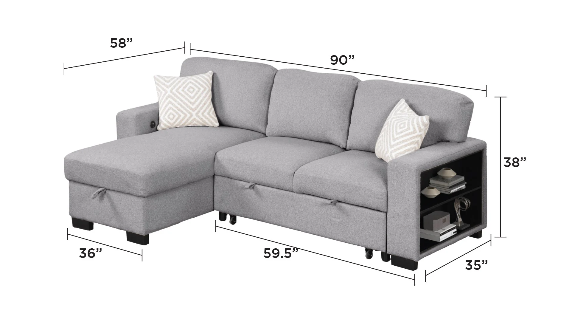 Pinto Sectional Gray - Image 8
