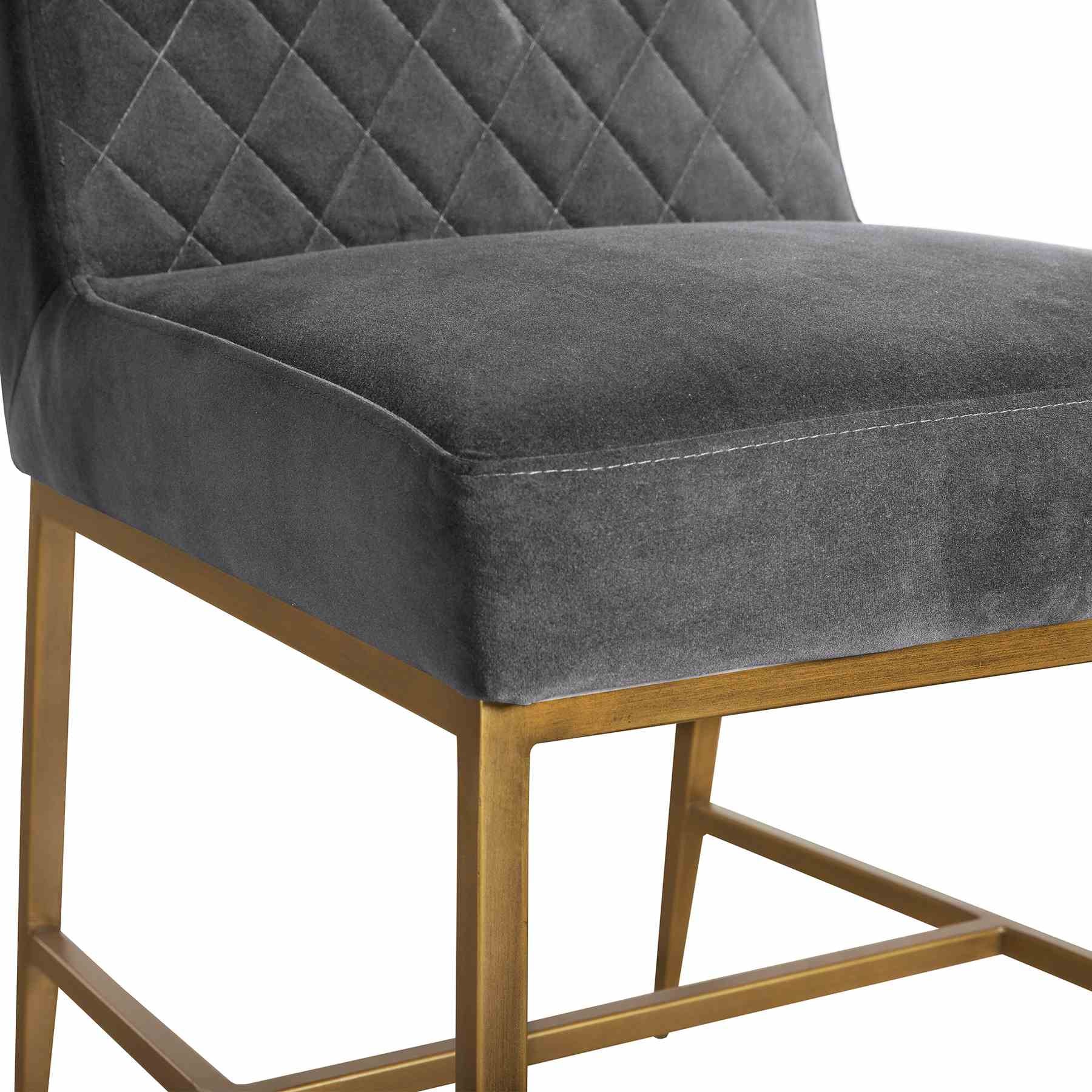Pirate and Gray Velvet Memphis 5 Piece Modern Dining Set - Image 6