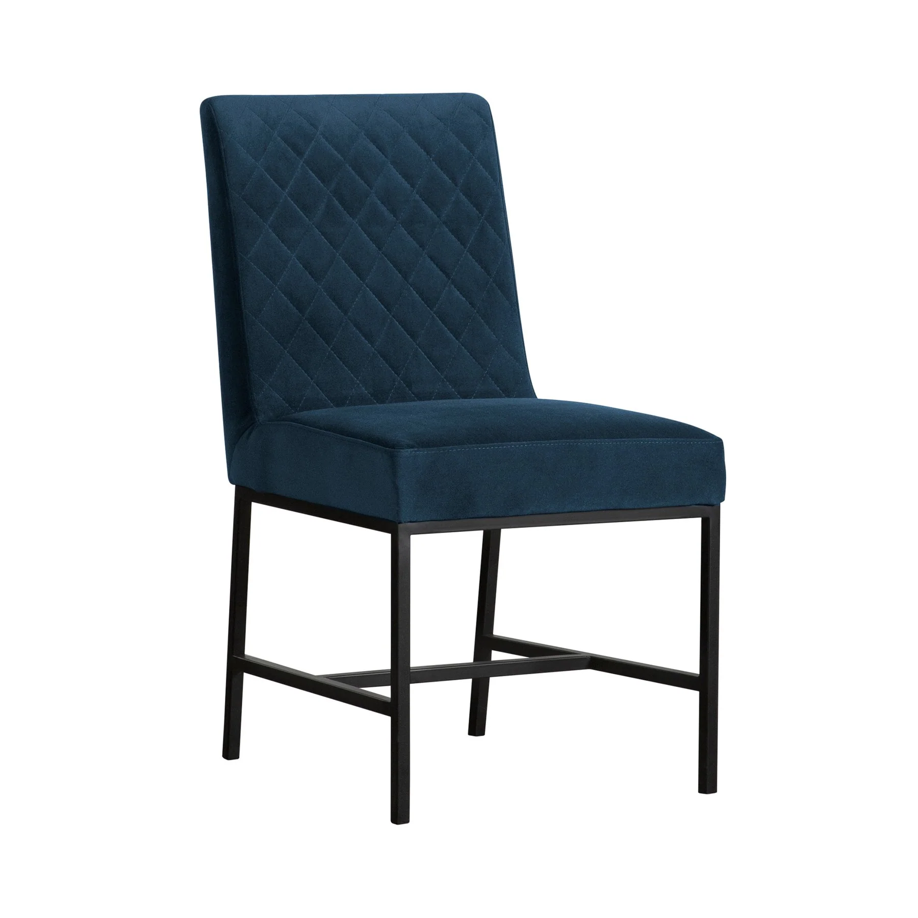 Pirate and Napoli 5 Piece Modern Dining Set in Brown Acacia Wood and Blue Fabric - Image 4