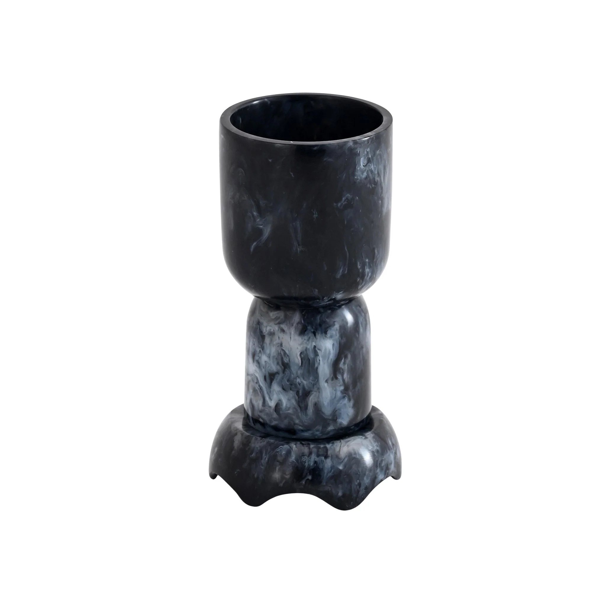 Platform Black Swirl Resin Kiddush Cup - Image 4