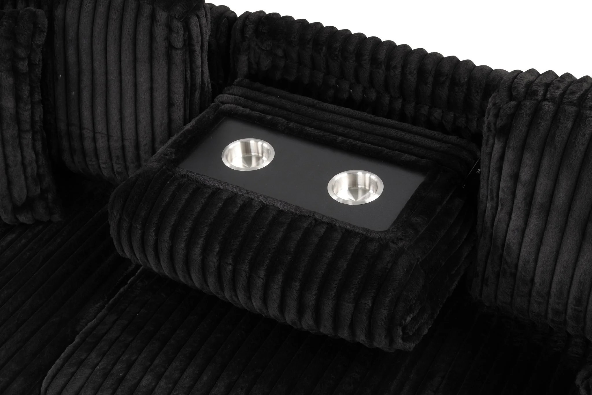 Plush Sectional Black - Image 4