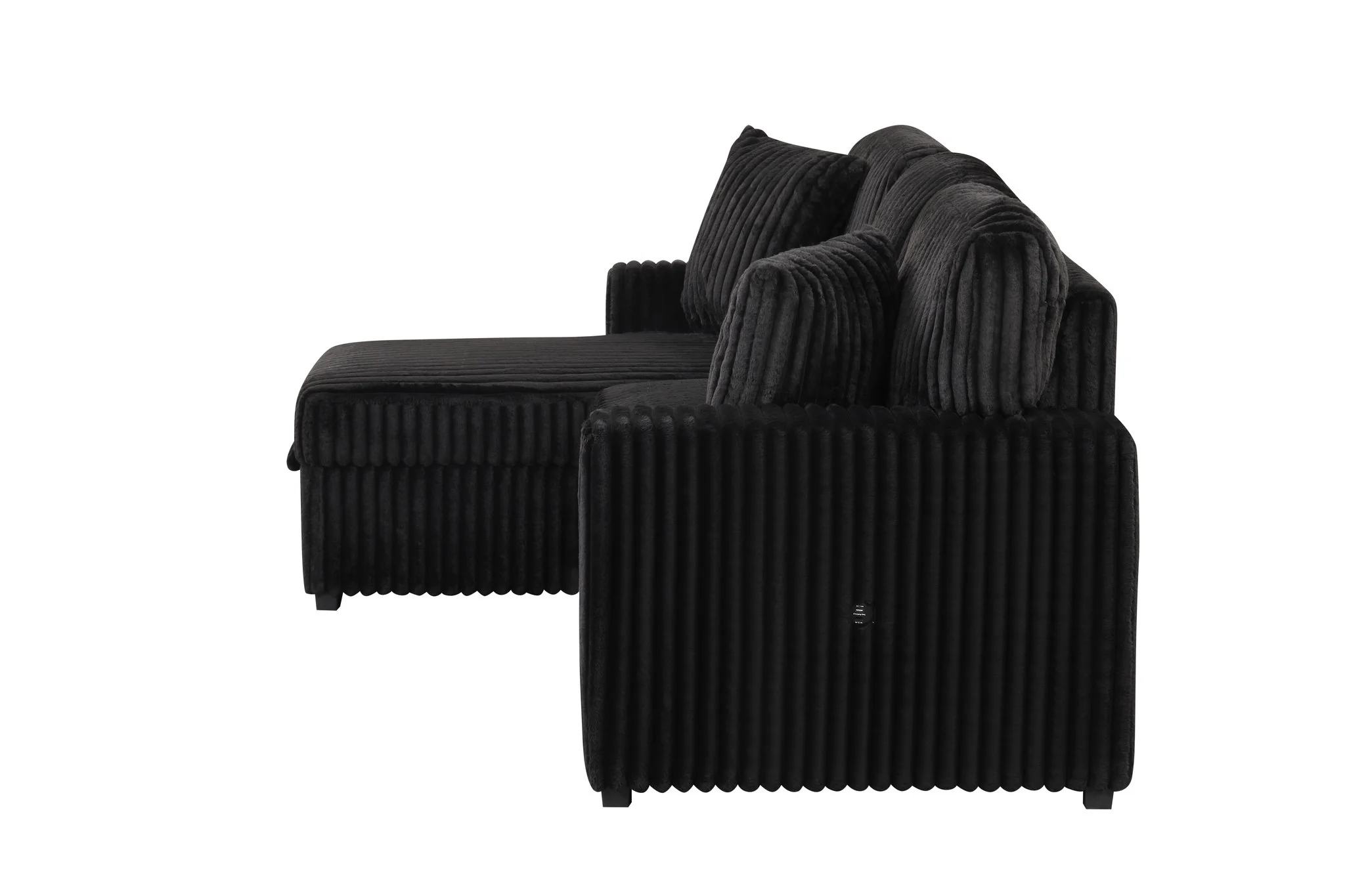 Plush Sectional Black - Image 5
