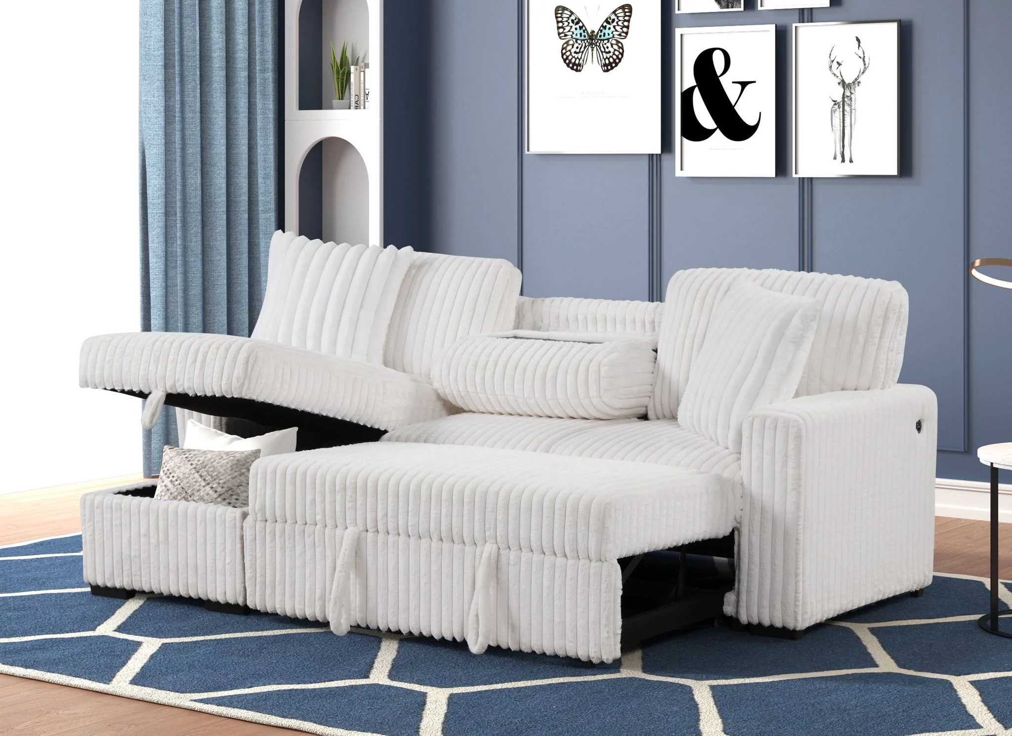 Plush Sectional Cream - Image 6