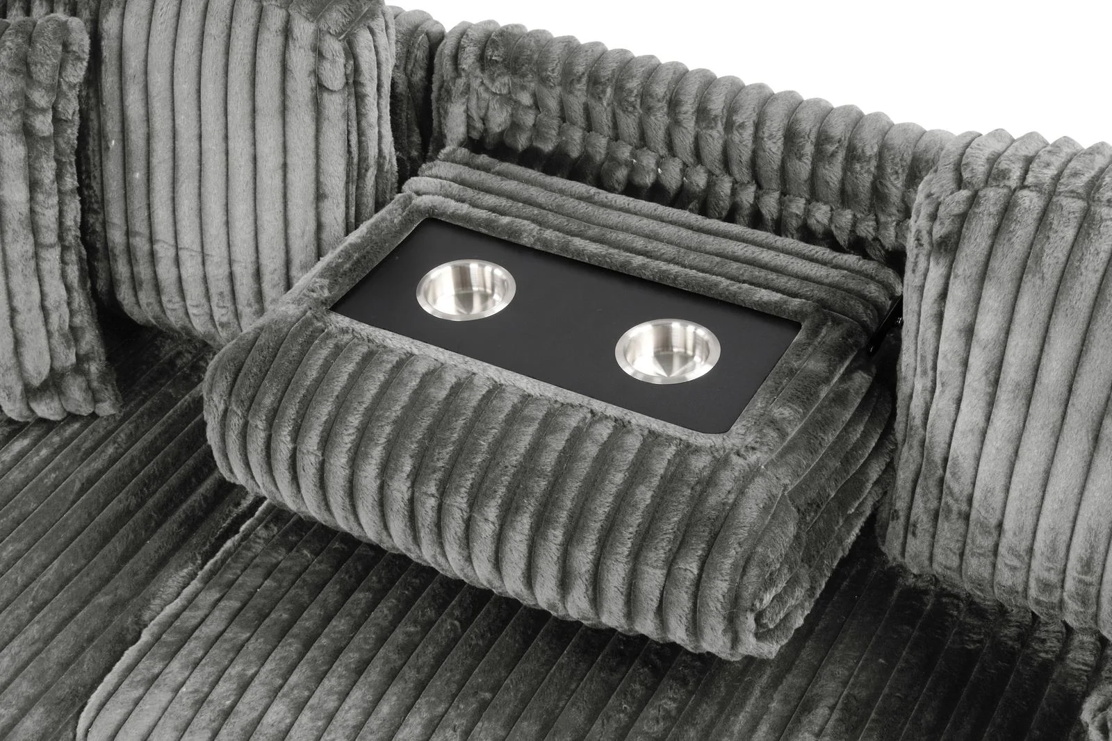 Plush Sectional Gray - Image 4