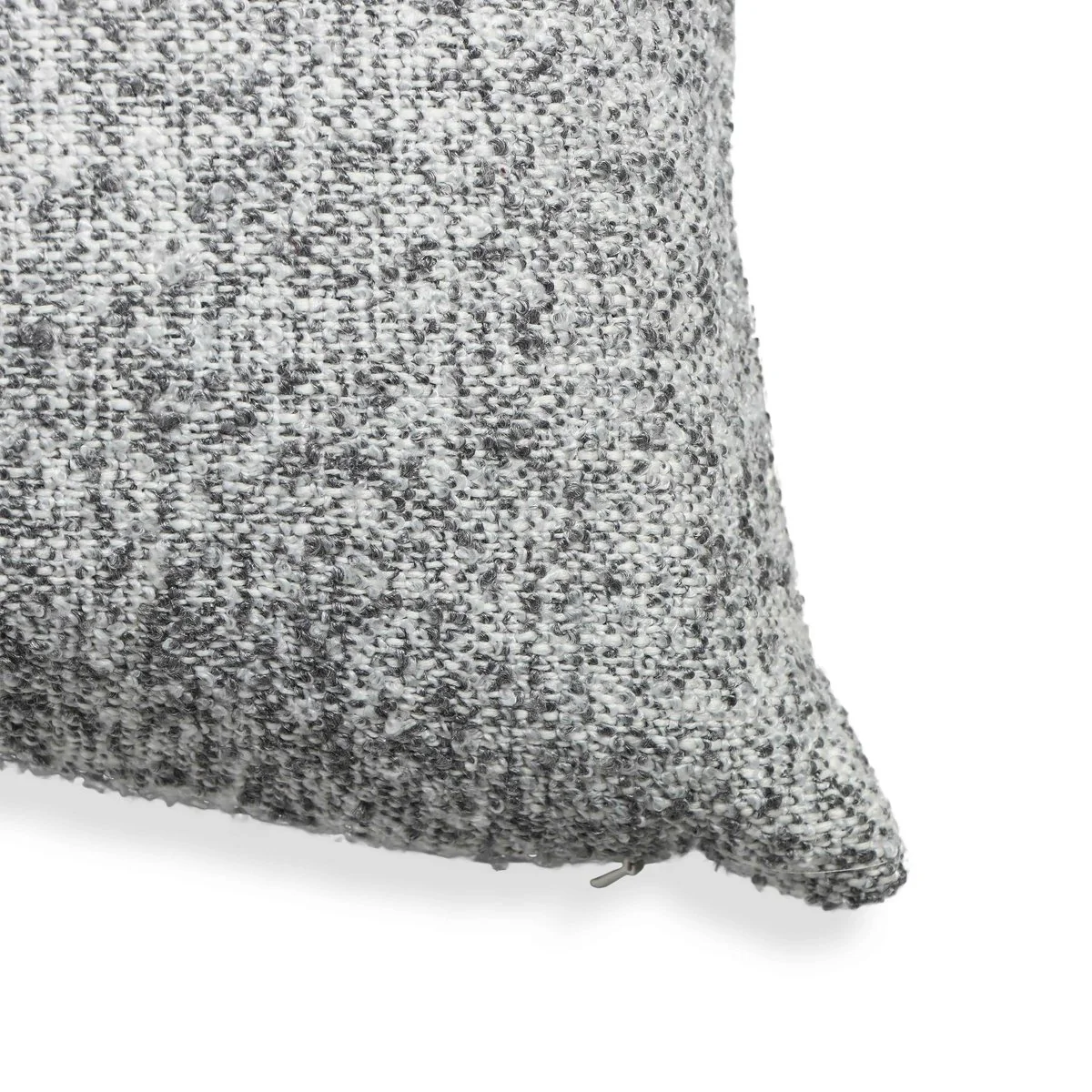 Poh Washed Grey Boucle 16" Square Accent Pillow - Image 6