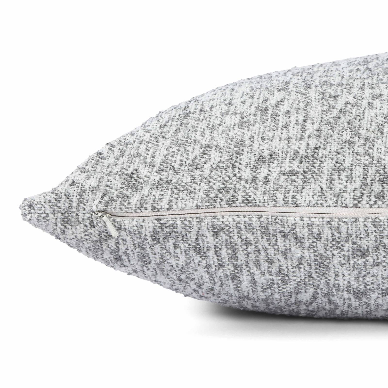 Poh Washed Grey Boucle 20" Square Accent Pillow - Image 12