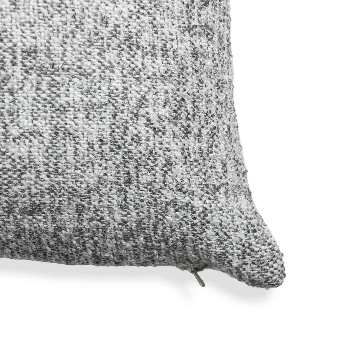 Poh Washed Grey Boucle 20" Square Accent Pillow - Image 5