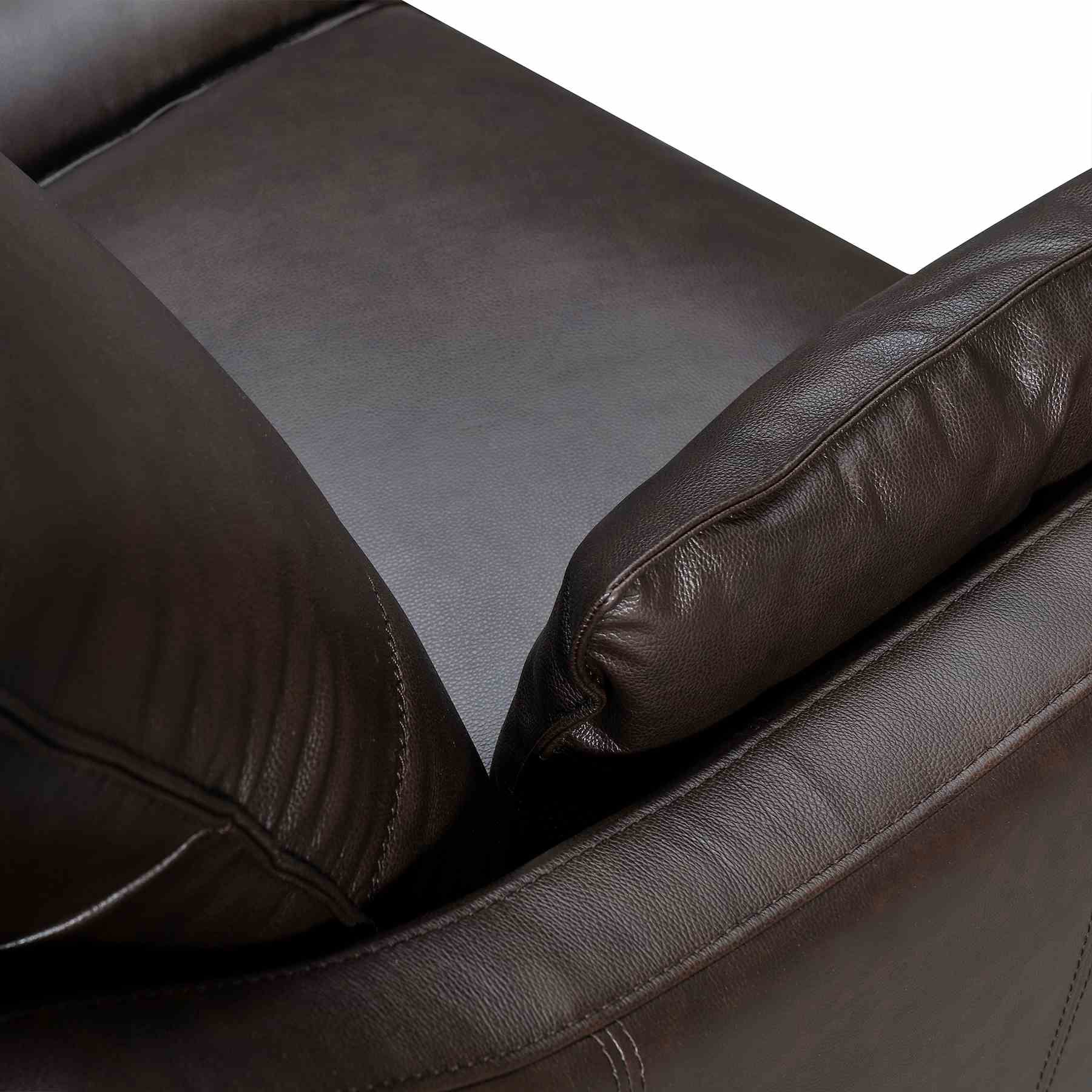 Pompeii 87" Dark Brown Leather Sofa - Image 6