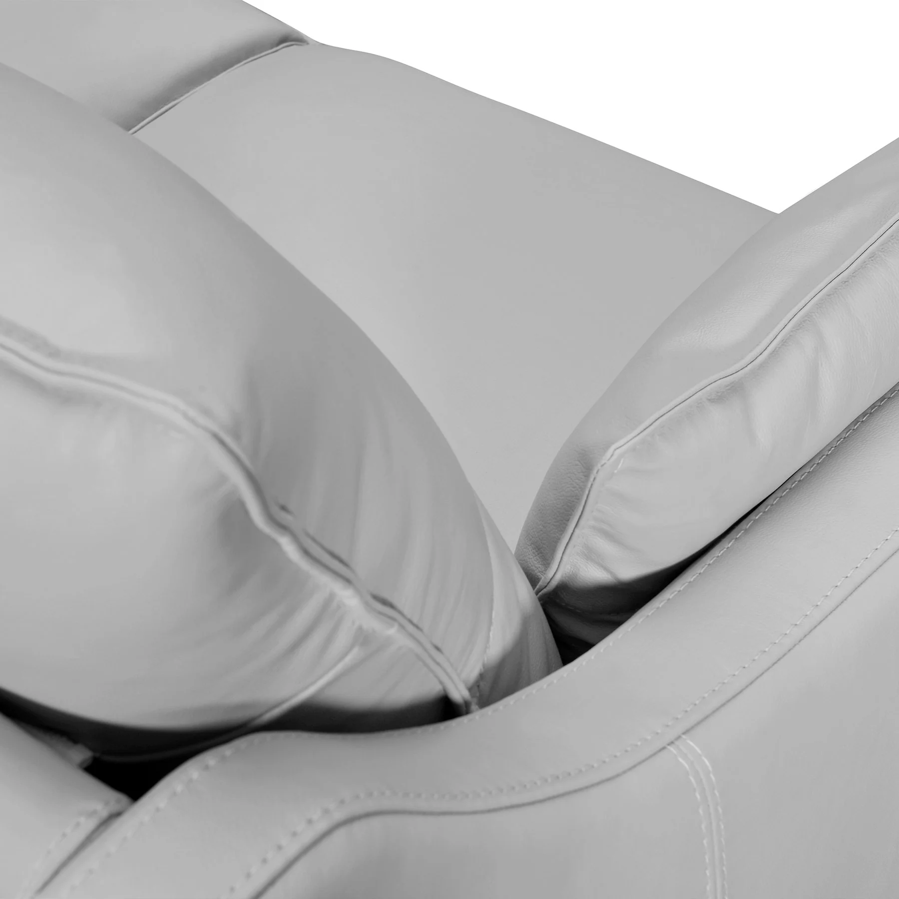 Pompeii 87" Dove Gray Leather Sofa - Image 6