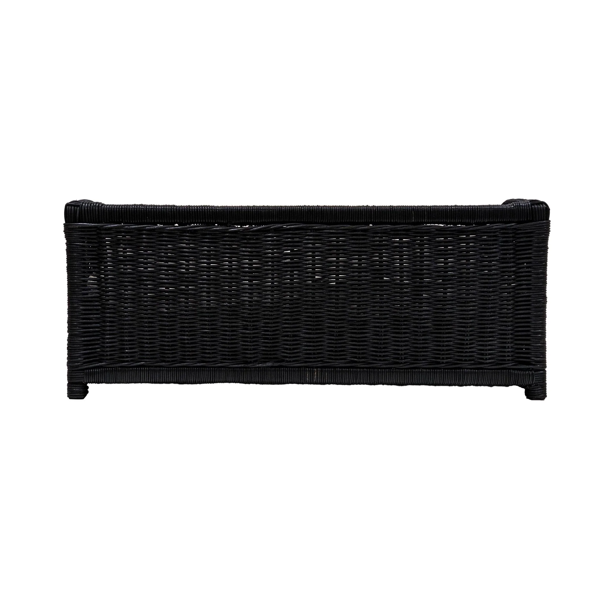Poppy Black Rattan Small Pet Bed - Image 4