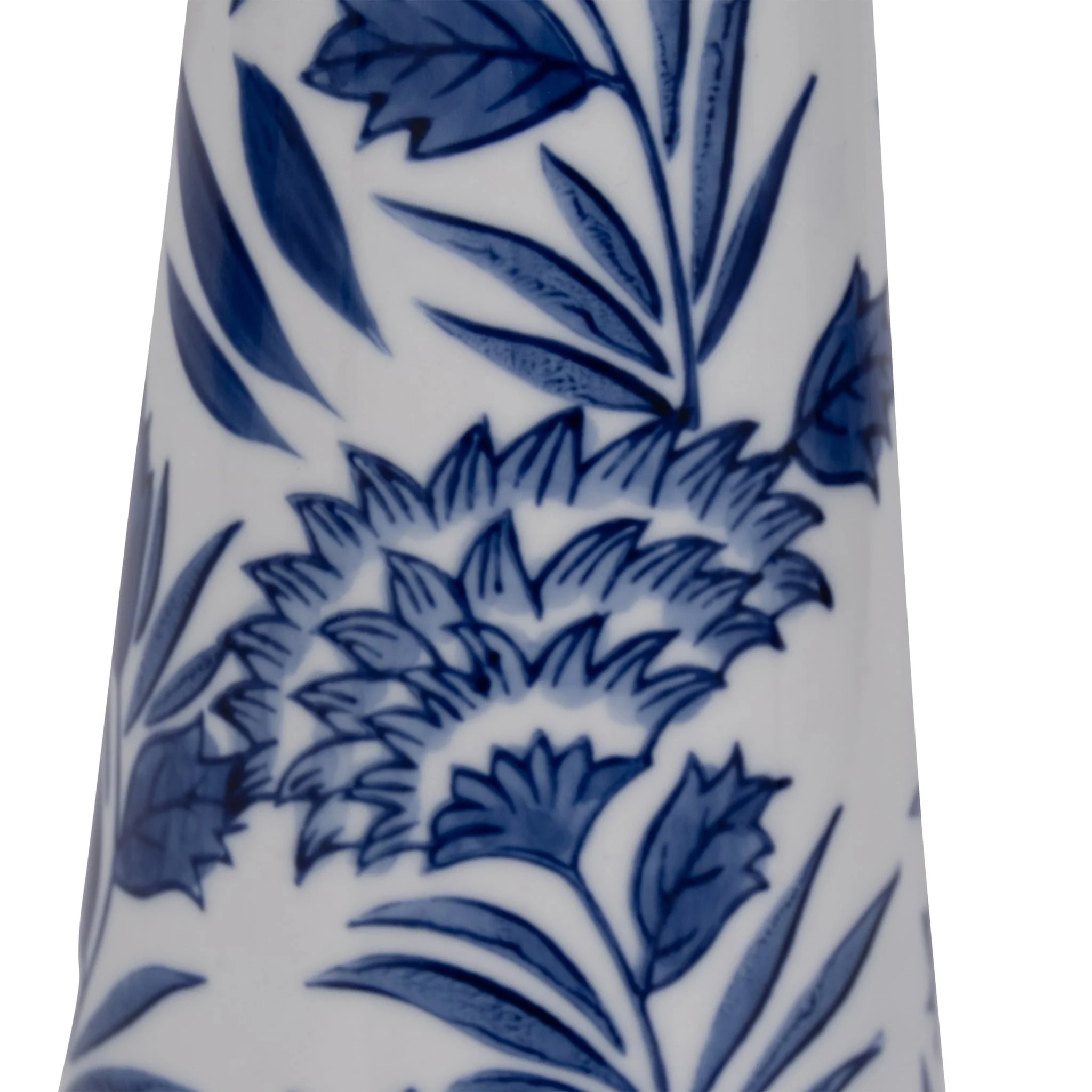 Porc,12"h Chinoiserie Candle Holder,blue/wht - Image 4