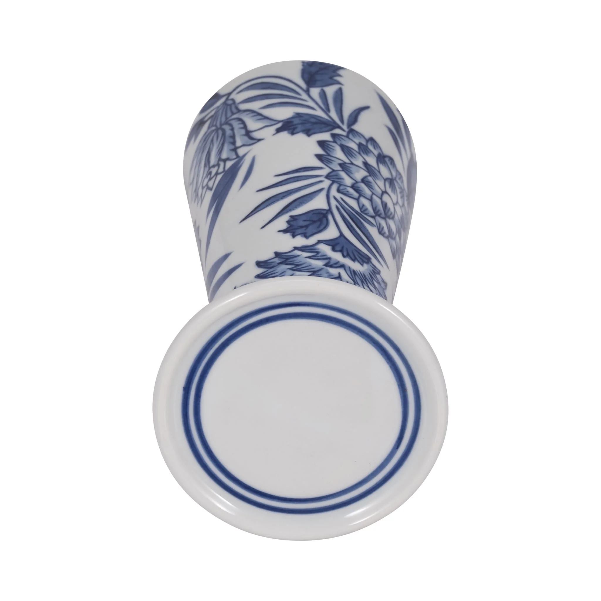 Porc,8"h Chinoiserie Candle Holder,blue/wht - Image 5