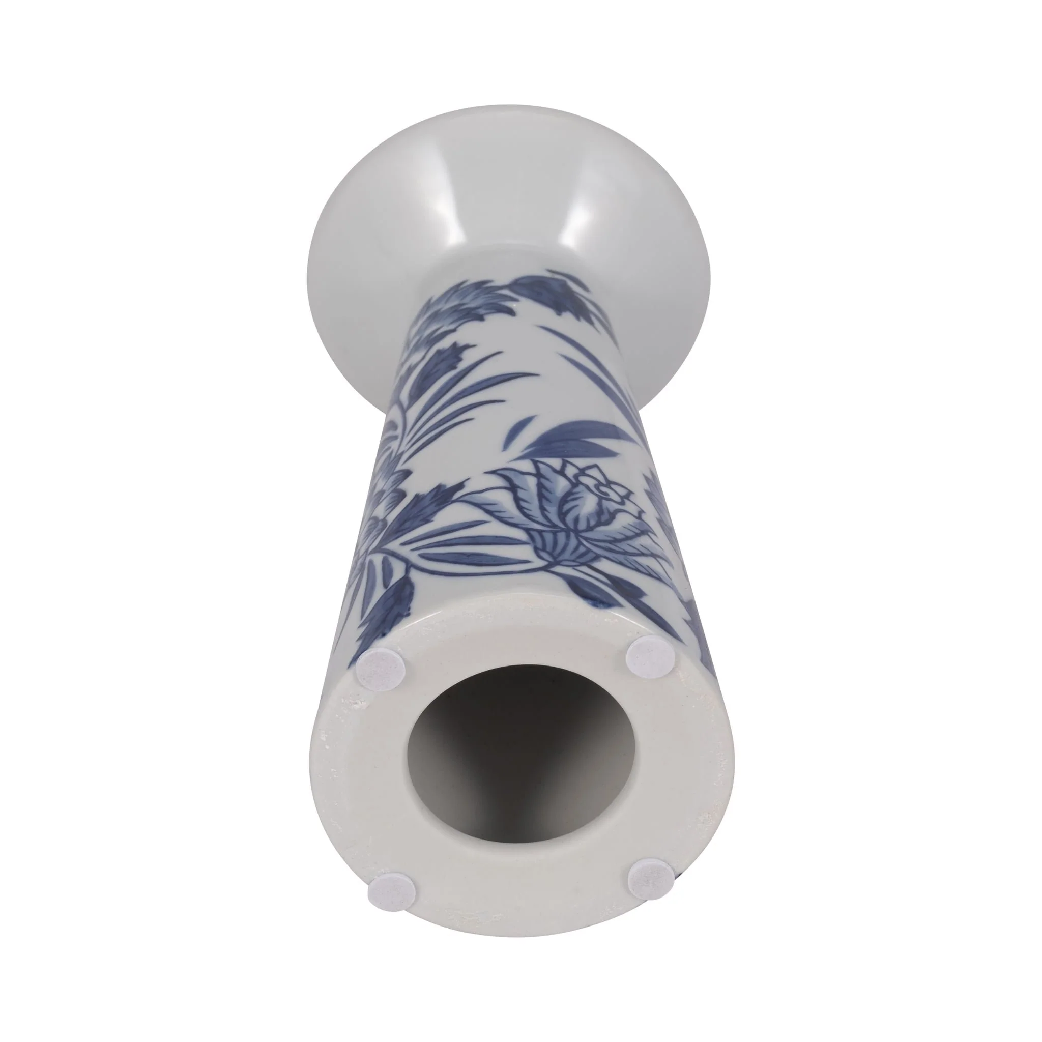 Porc,8"h Chinoiserie Candle Holder,blue/wht - Image 6