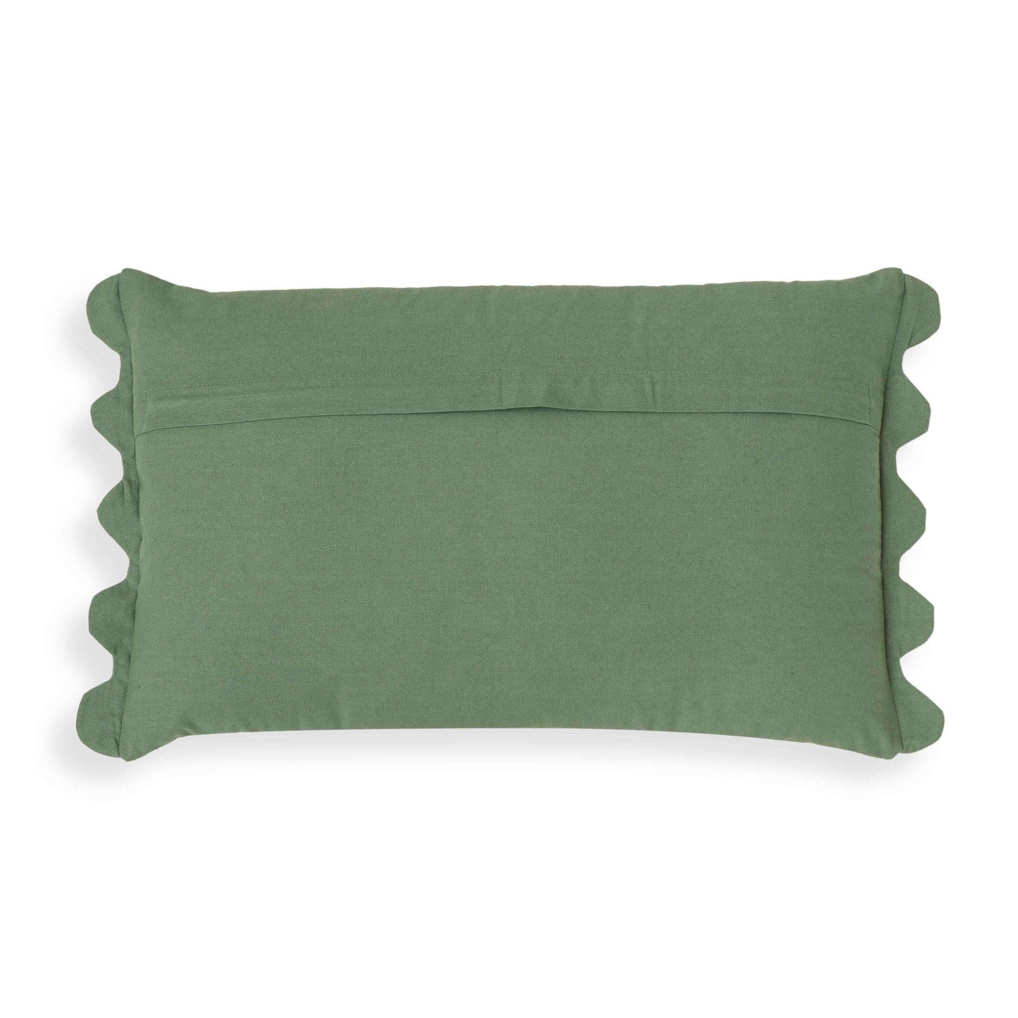 Portia Aqua Embroidered Cotton Flex 20" x 12" Accent Cushion - COVER - Image 3
