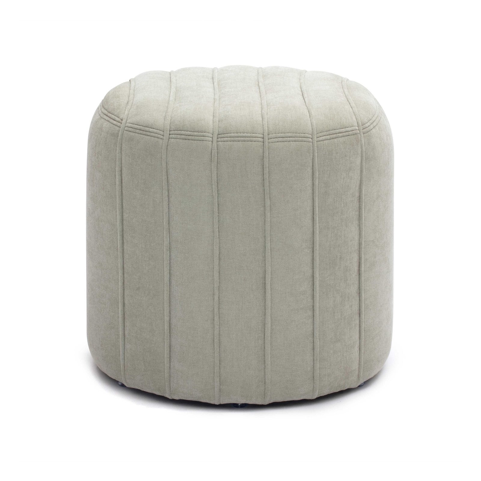 Pouch Mint Green Chenille Ottoman - Image 2