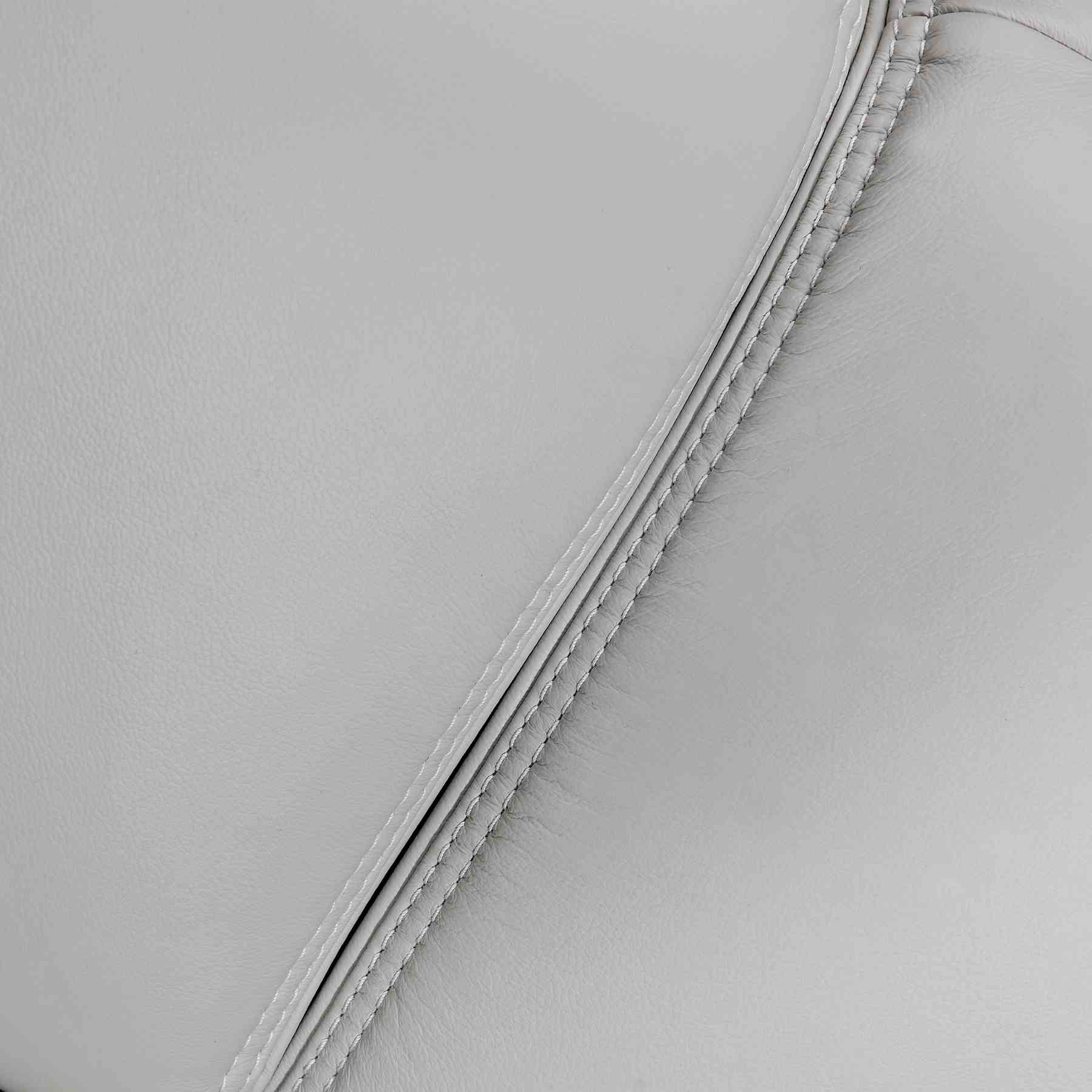 Prato 89" Dove Gray Leather Sofa - Image 7