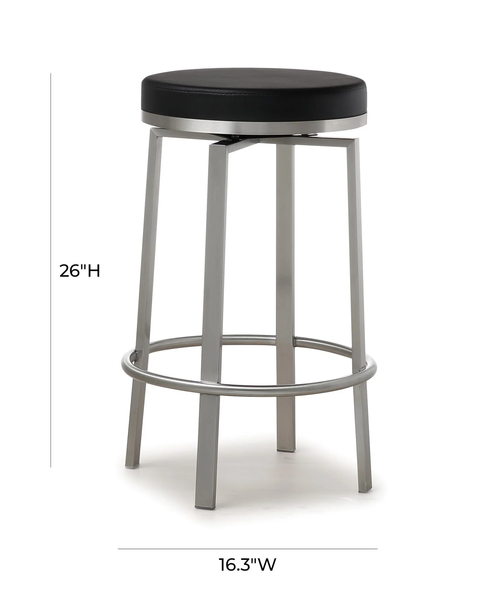 Pratt Black Swivel Counter Stool - Set of 2 - Image 8