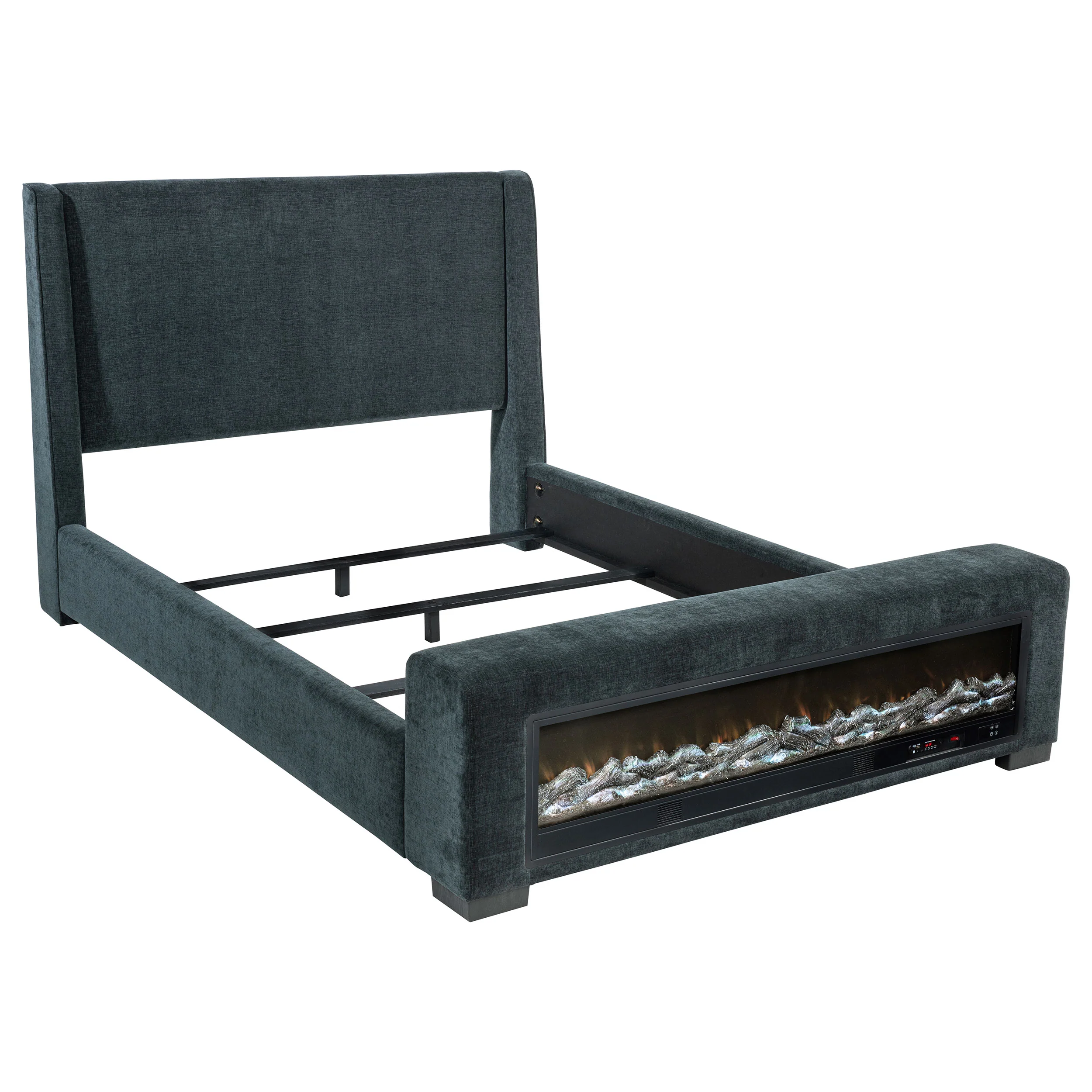 Preston Wingback Bed with Flame Visualizer and Bluetooth Speaker - Image 13