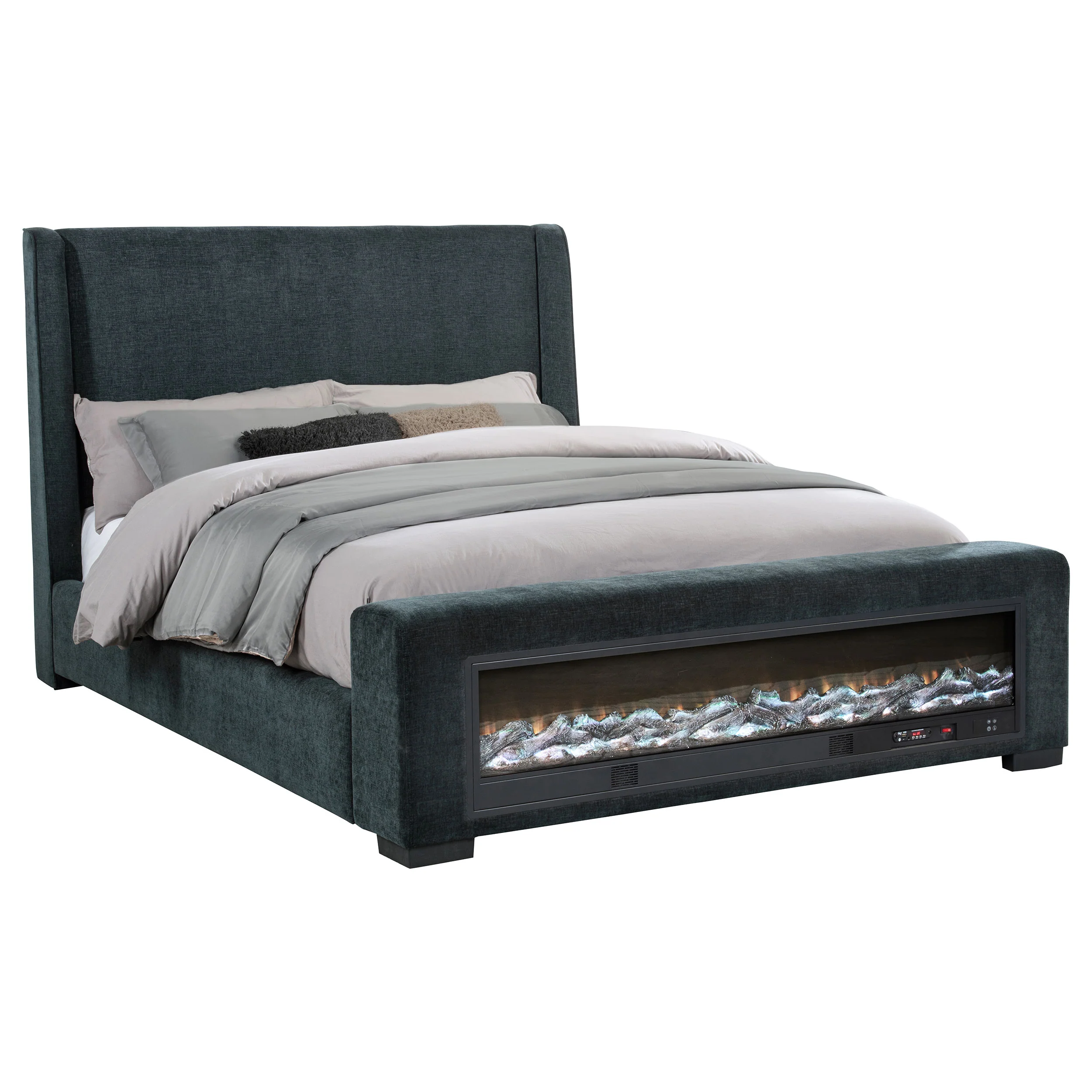 Preston Wingback Bed with Flame Visualizer and Bluetooth Speaker - Image 15