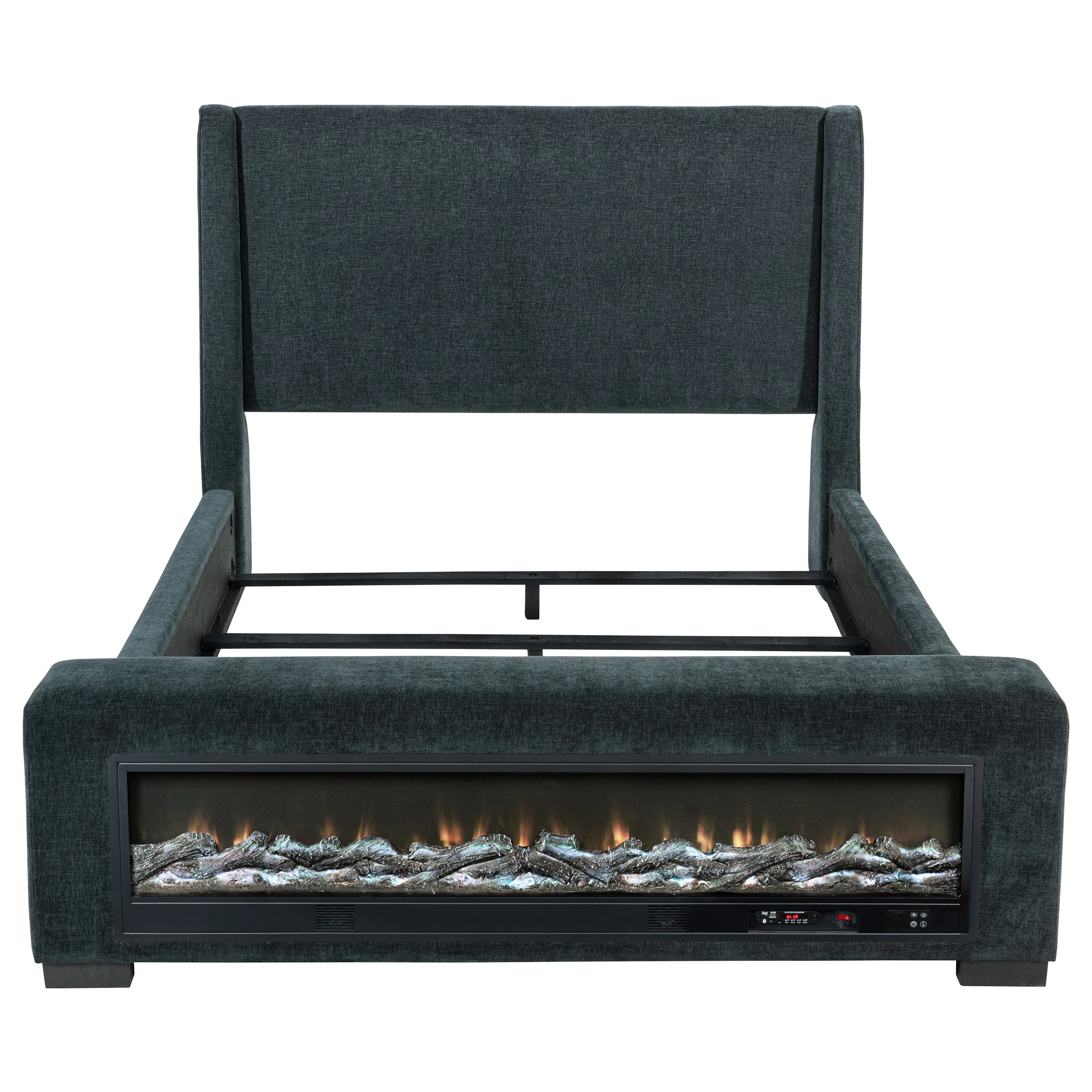 Preston Wingback Bed with Flame Visualizer and Bluetooth Speaker - Image 28