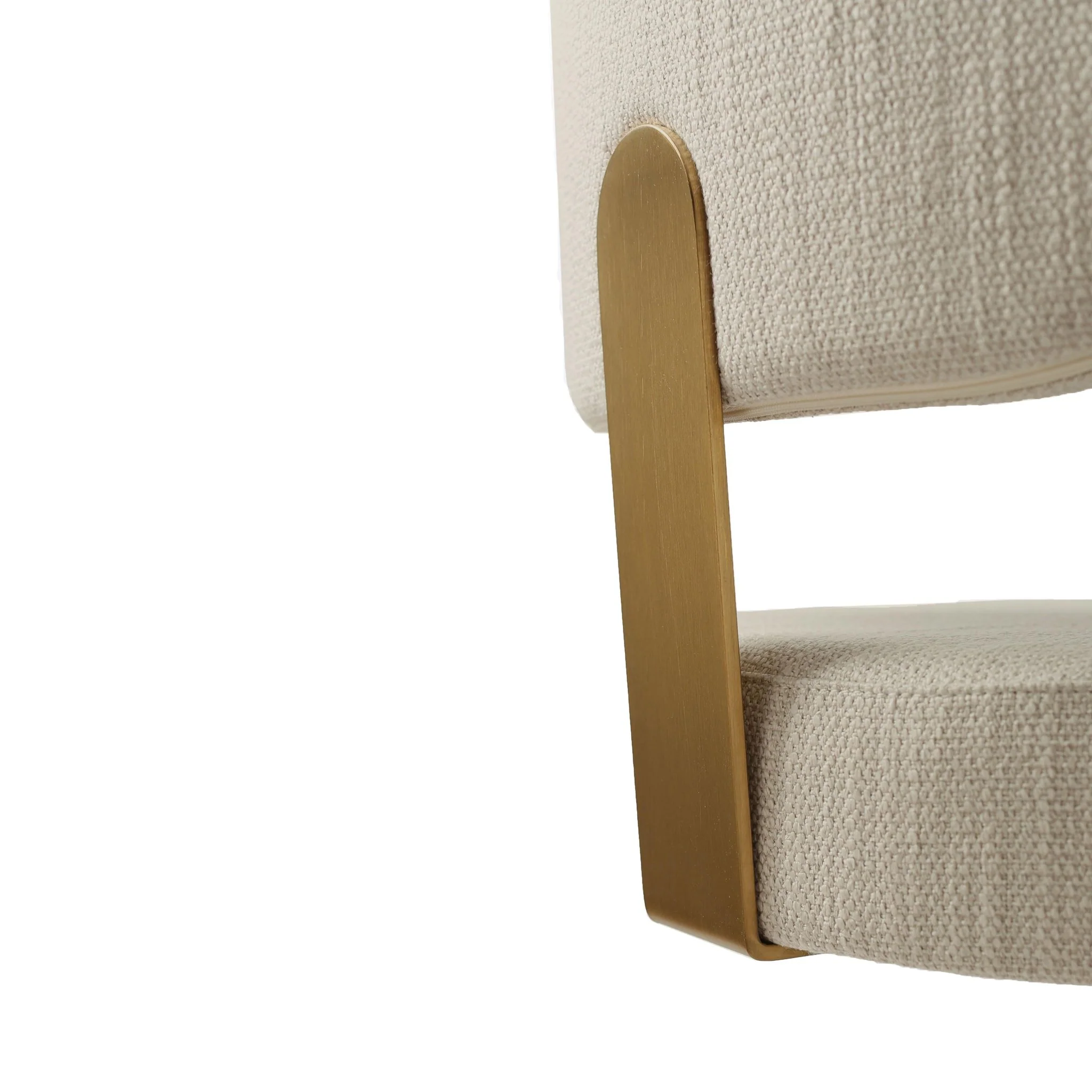 Primrose Cream Textured Performance Fabric Adjustable Stool - Image 7