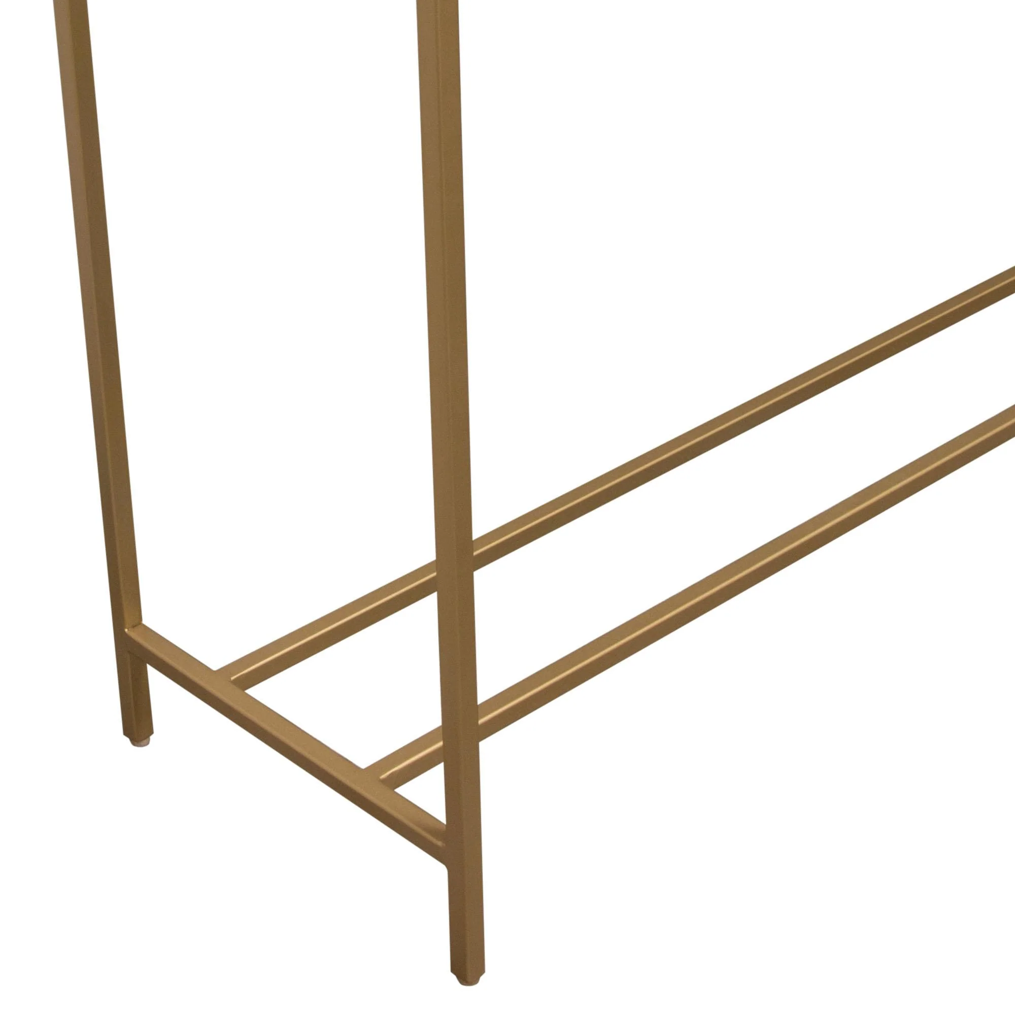 Prisma Console Table w/ Dyed Bone Inlay Sunburst Top & Brass Legs by Diamond Sofa - Image 7