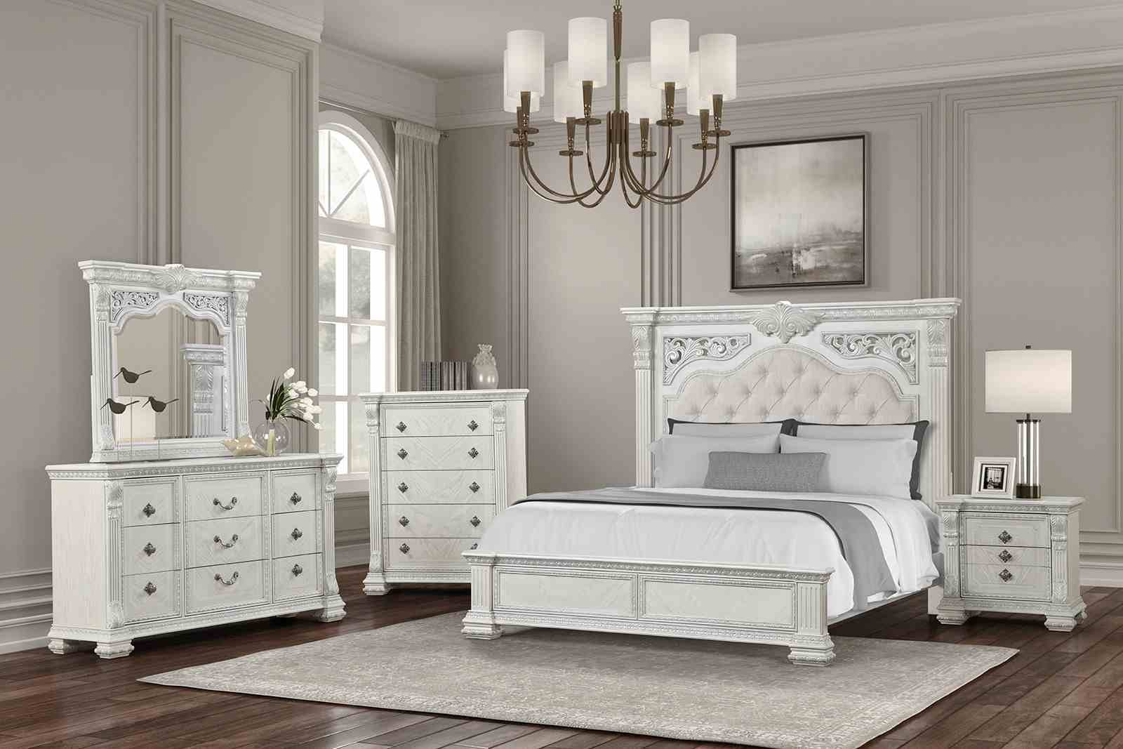 Promenade Dresser w/Jewelry Box, Wire Brushed White - Image 2