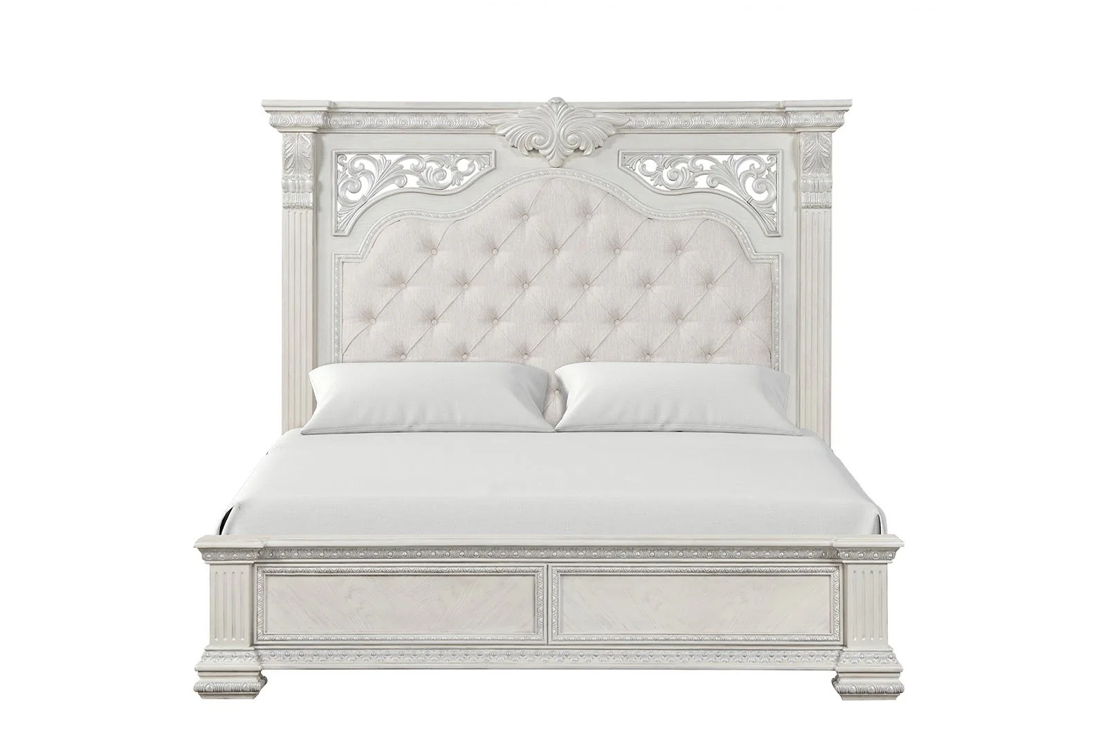 Promenade Queen Bed, Wire Brushed White - Image 5