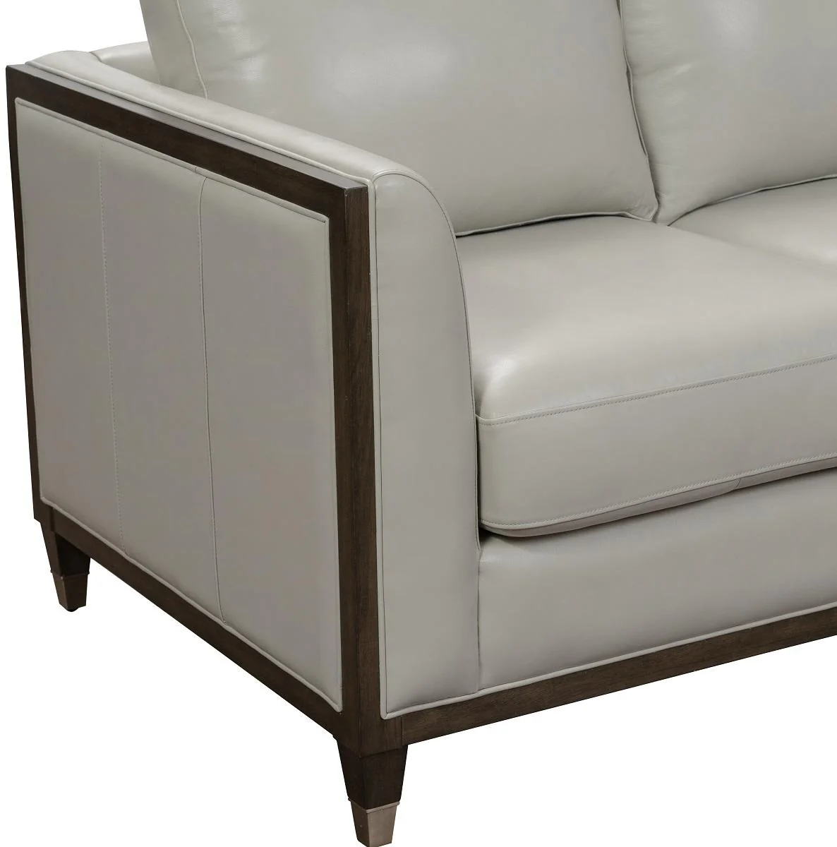 Pulaski Addison Leather Sofa in Light Grey - Image 4