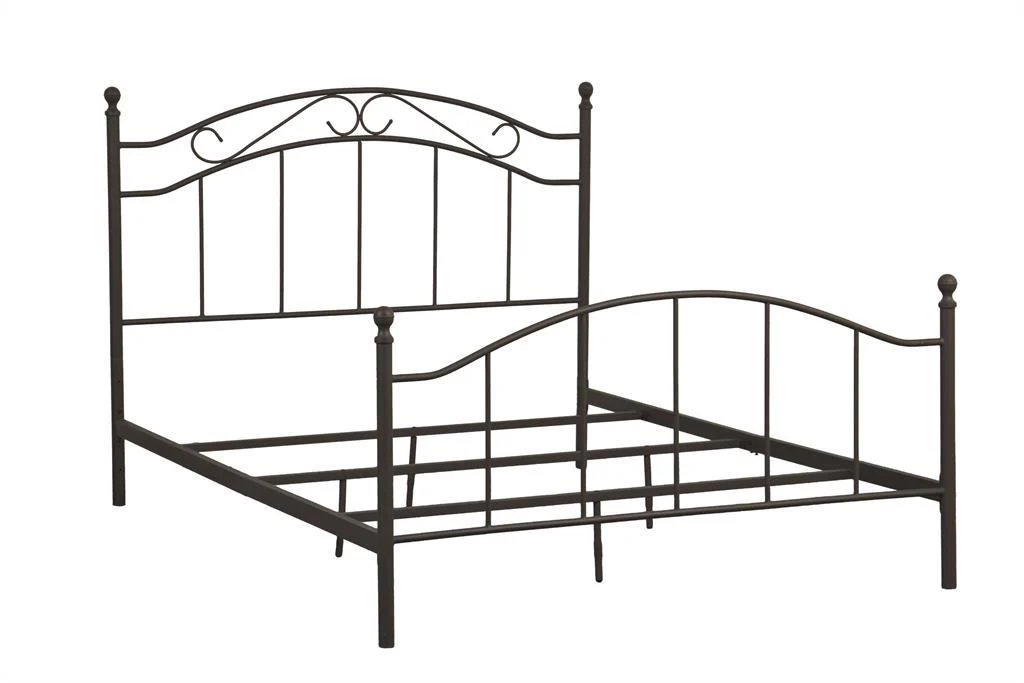 Pulaski All-in-One Brown "Scroll" Metal Queen Bed - Image 3