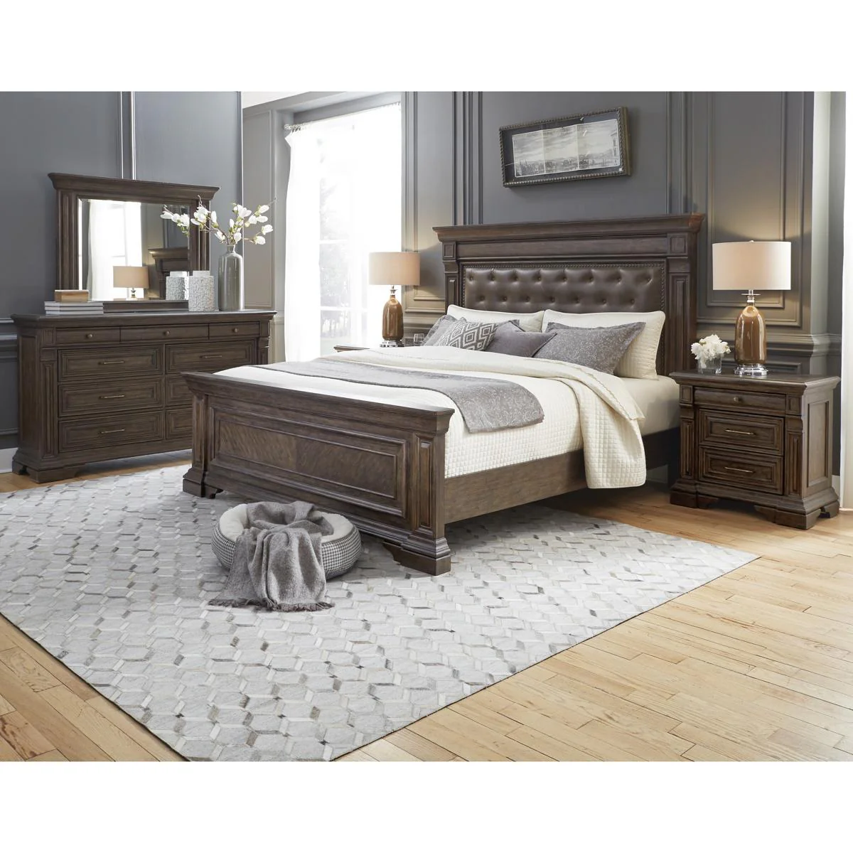 Pulaski Bedford Heights California King Panel Bed in Estate Brown - Image 5
