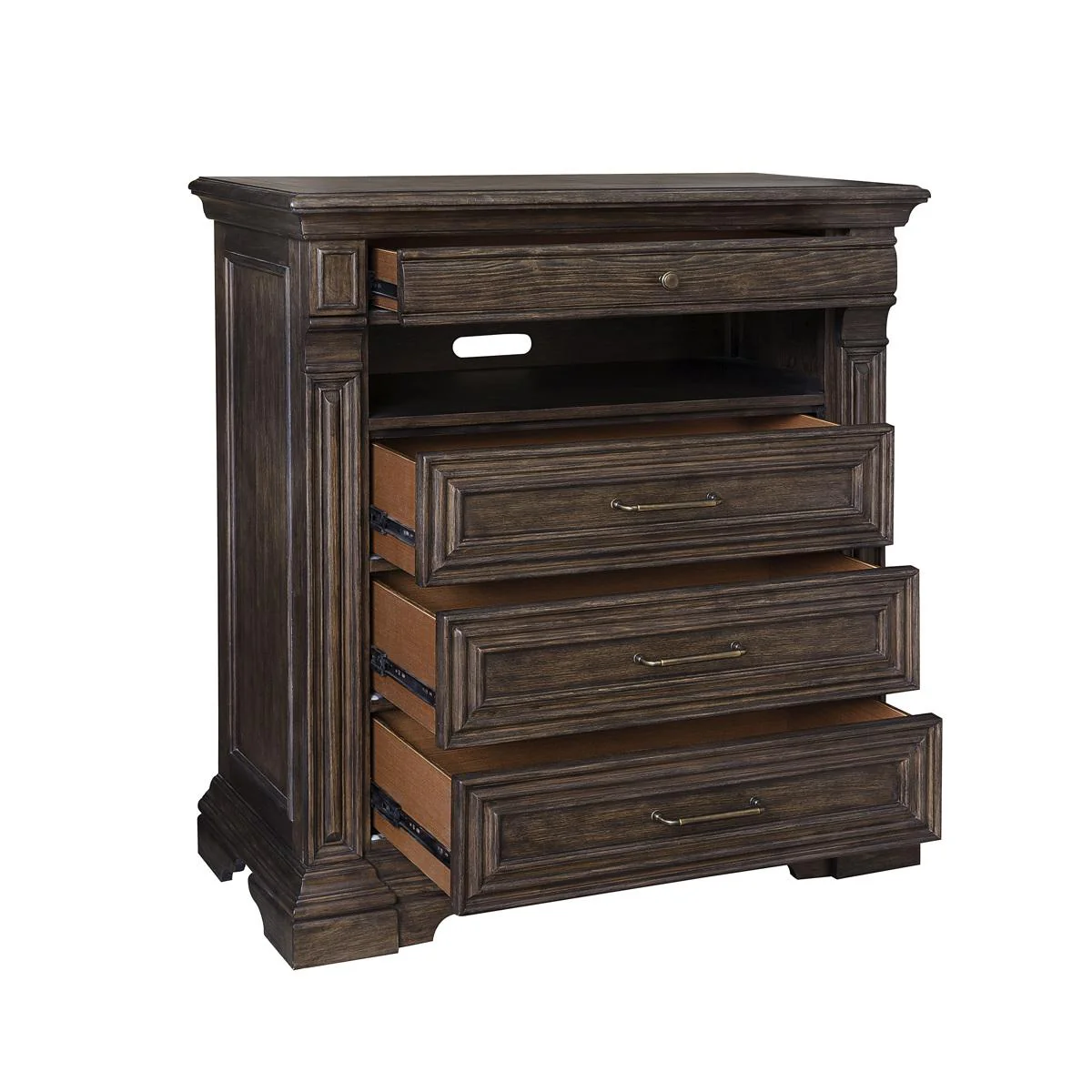 Pulaski Bedford Heights Media Chest in Estate Brown - Image 3