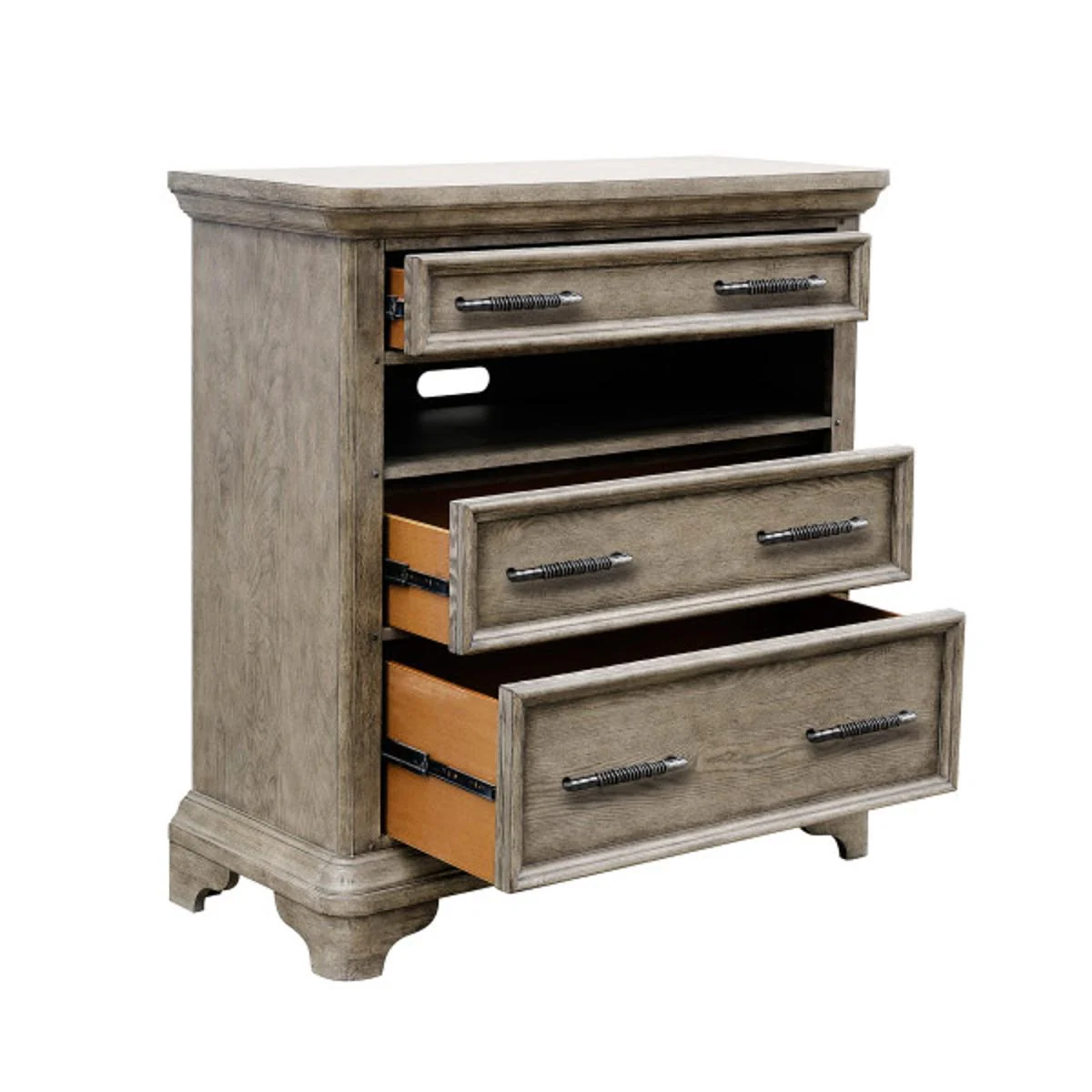 Pulaski Bristol Drawer Media Chest in Elm Brown - Image 5