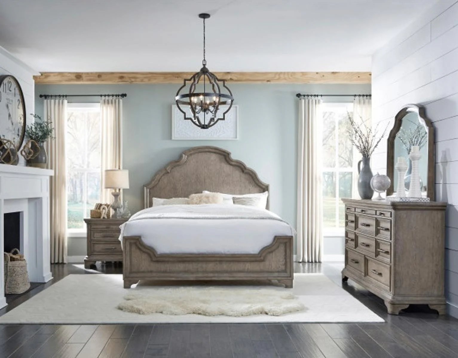 Pulaski Bristol King Panel Bed in Elm Brown - Image 3