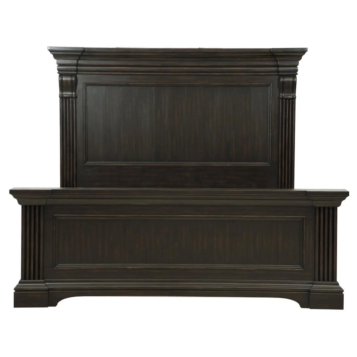 Pulaski Caldwell California King Panel Bed in Dark Wood - Image 2