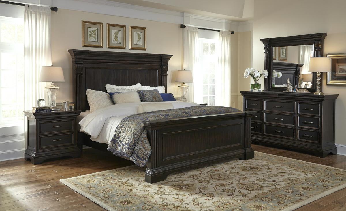 Pulaski Caldwell Queen Panel Bed in Dark Wood - Image 5