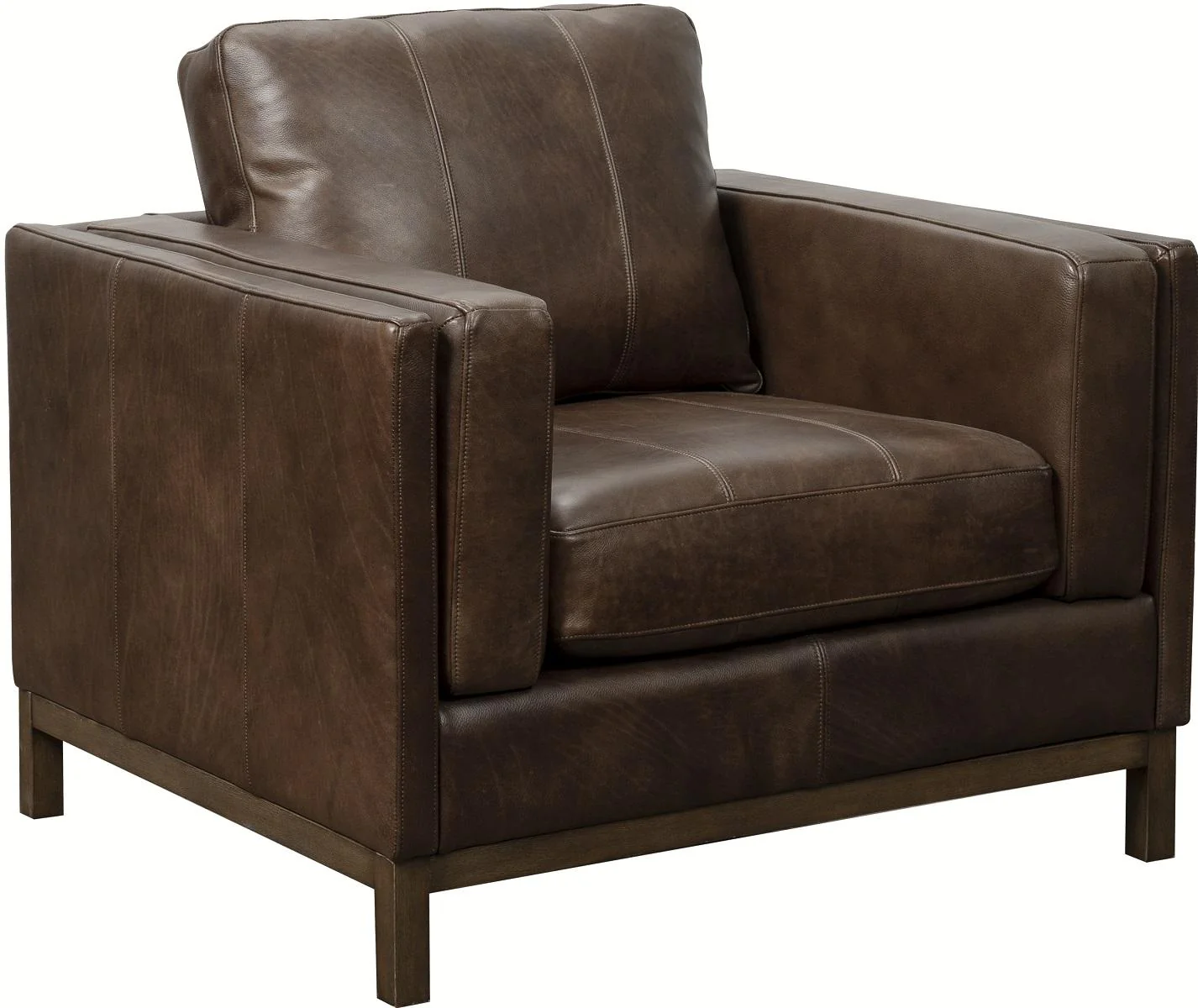 Pulaski Drake Leather Chair in Brown - Image 2