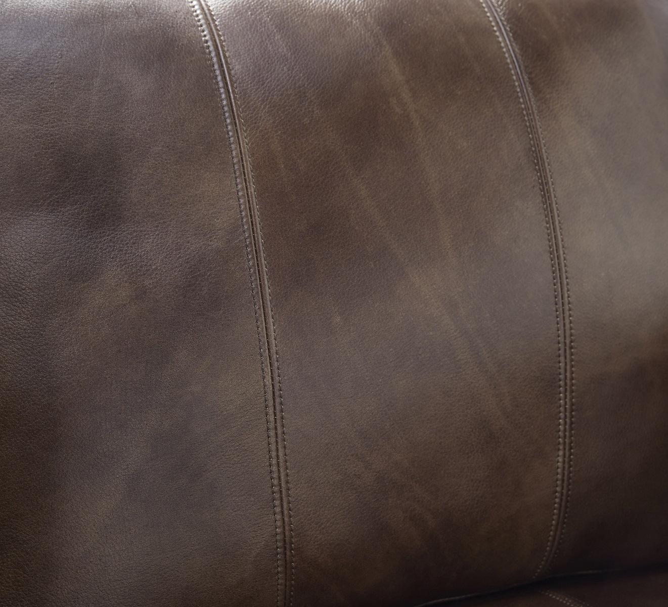 Pulaski Drake Leather Loveseat in Brown - Image 4