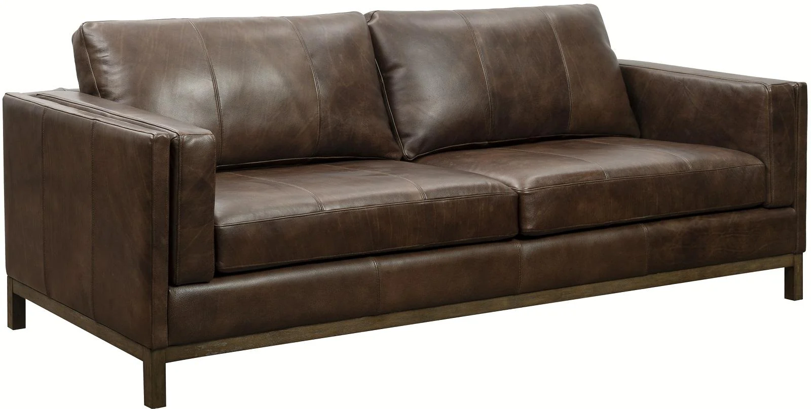 Pulaski Drake Leather Sofa in Brown - Image 2